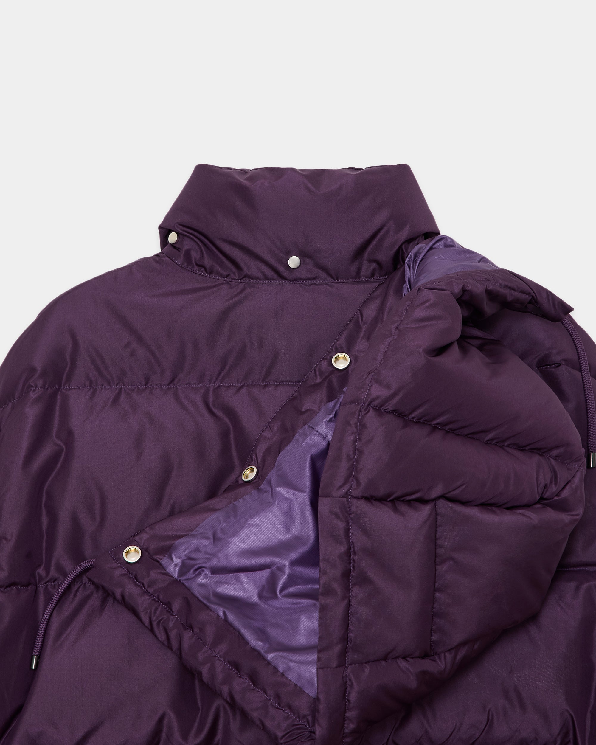 SILK TAFFETA SILK DOWN PARKA, Purple