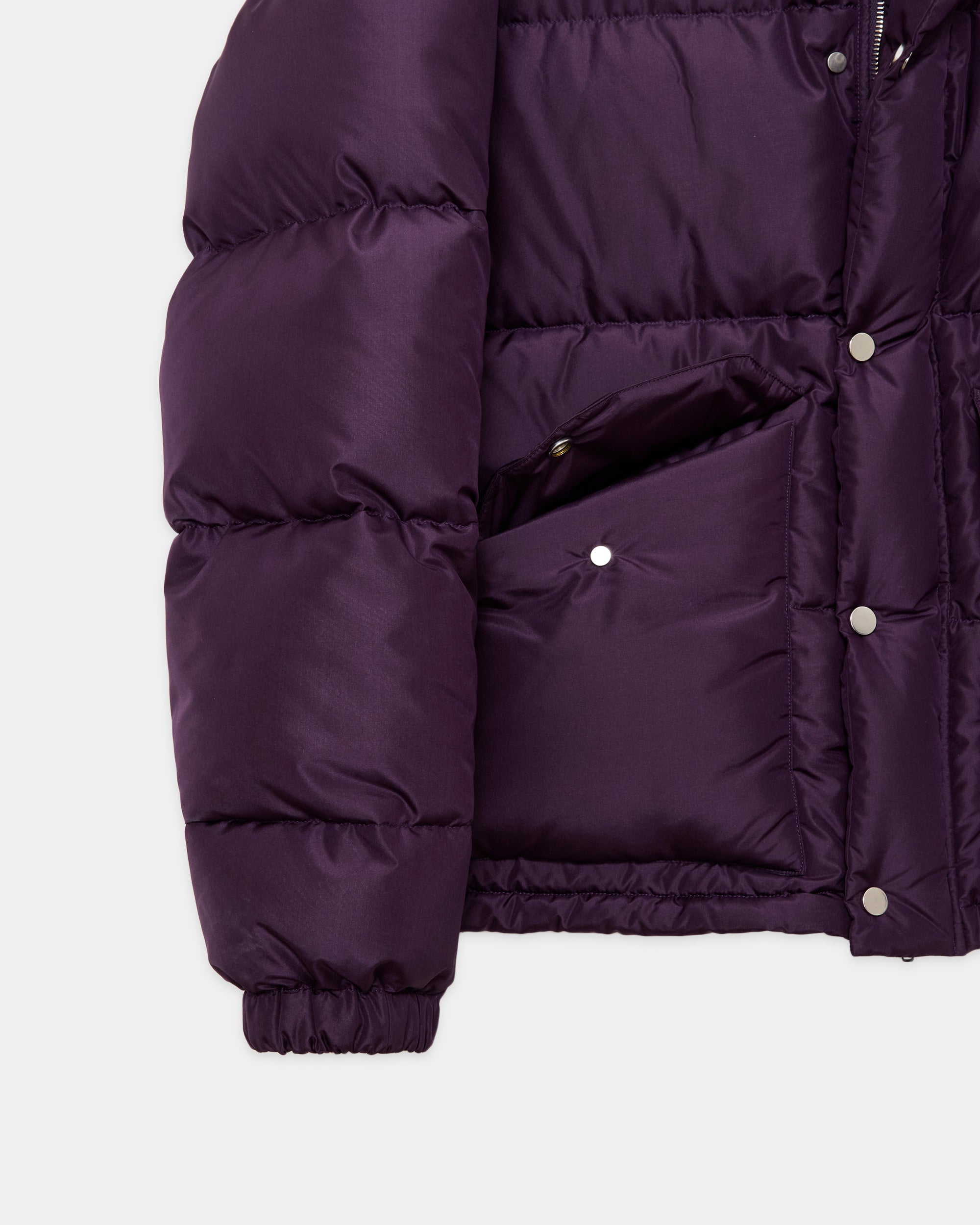 SILK TAFFETA SILK DOWN PARKA, Purple