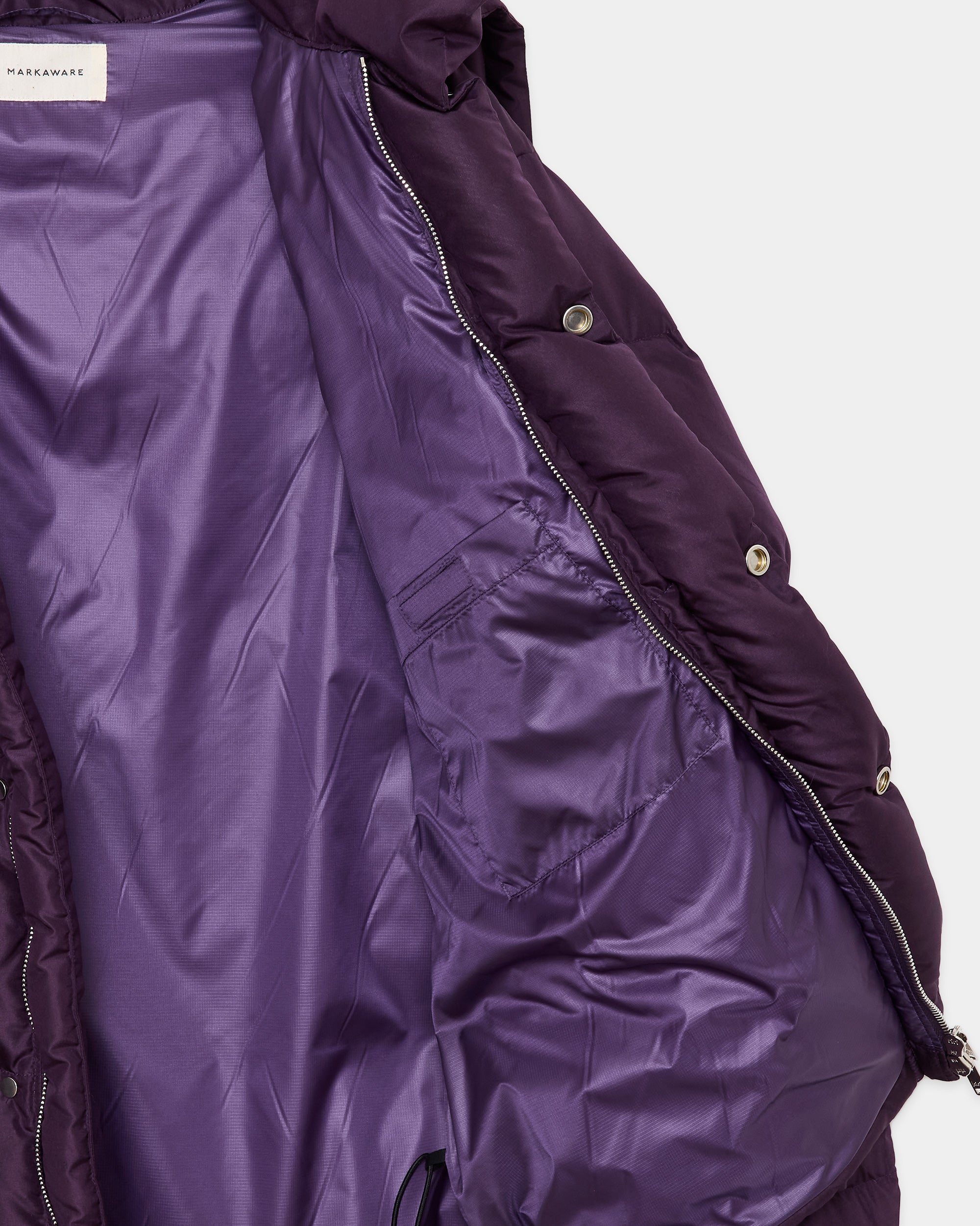 SILK TAFFETA SILK DOWN PARKA, Purple