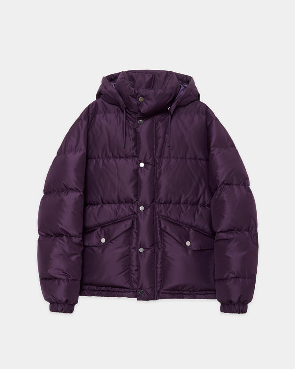 SILK TAFFETA SILK DOWN PARKA, Purple