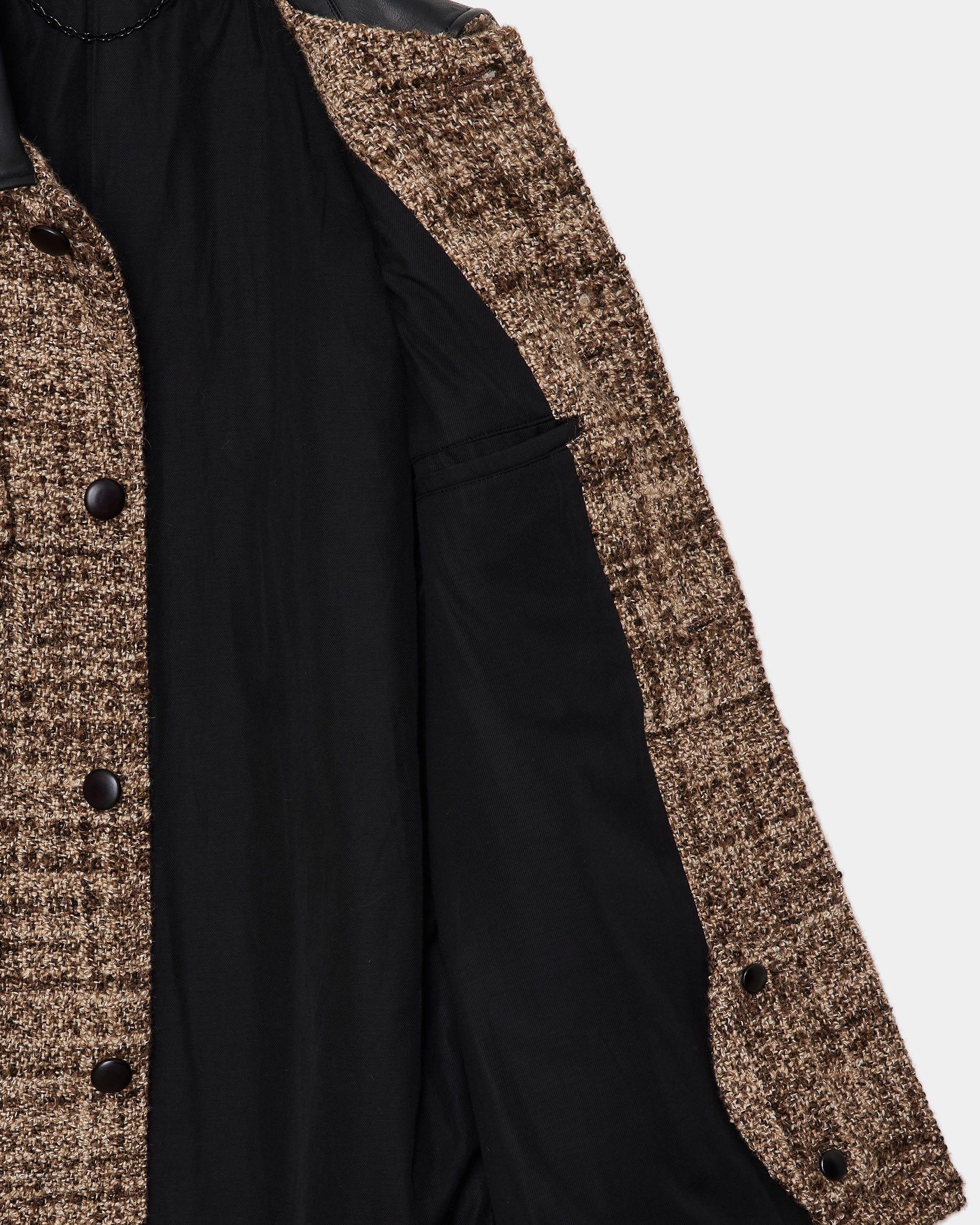 アルパカ スラブ ツィード / NEWロガージャケット, Natural Color Mix