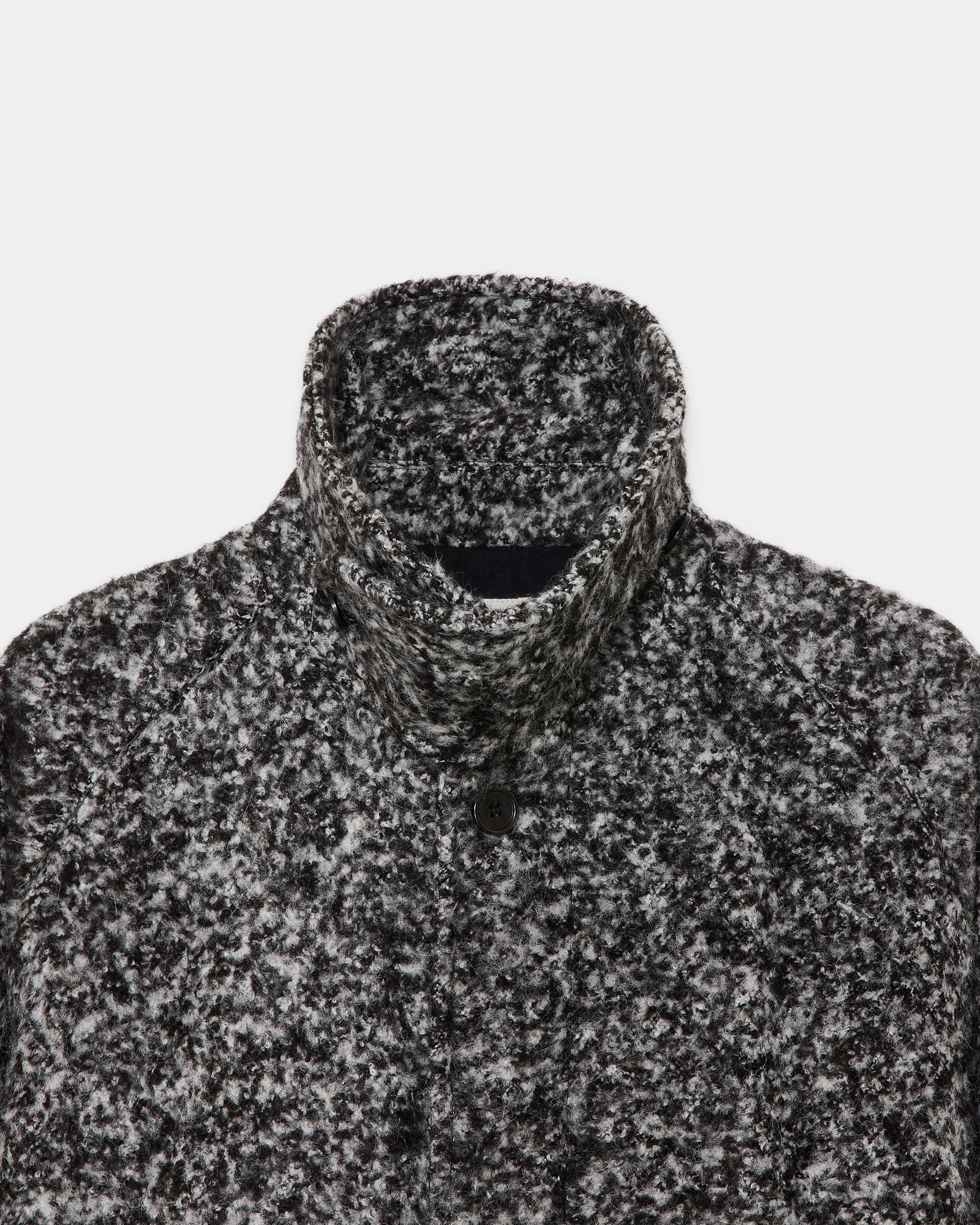 アルパカループツイード / フライングマンジャケット, N Black × N White