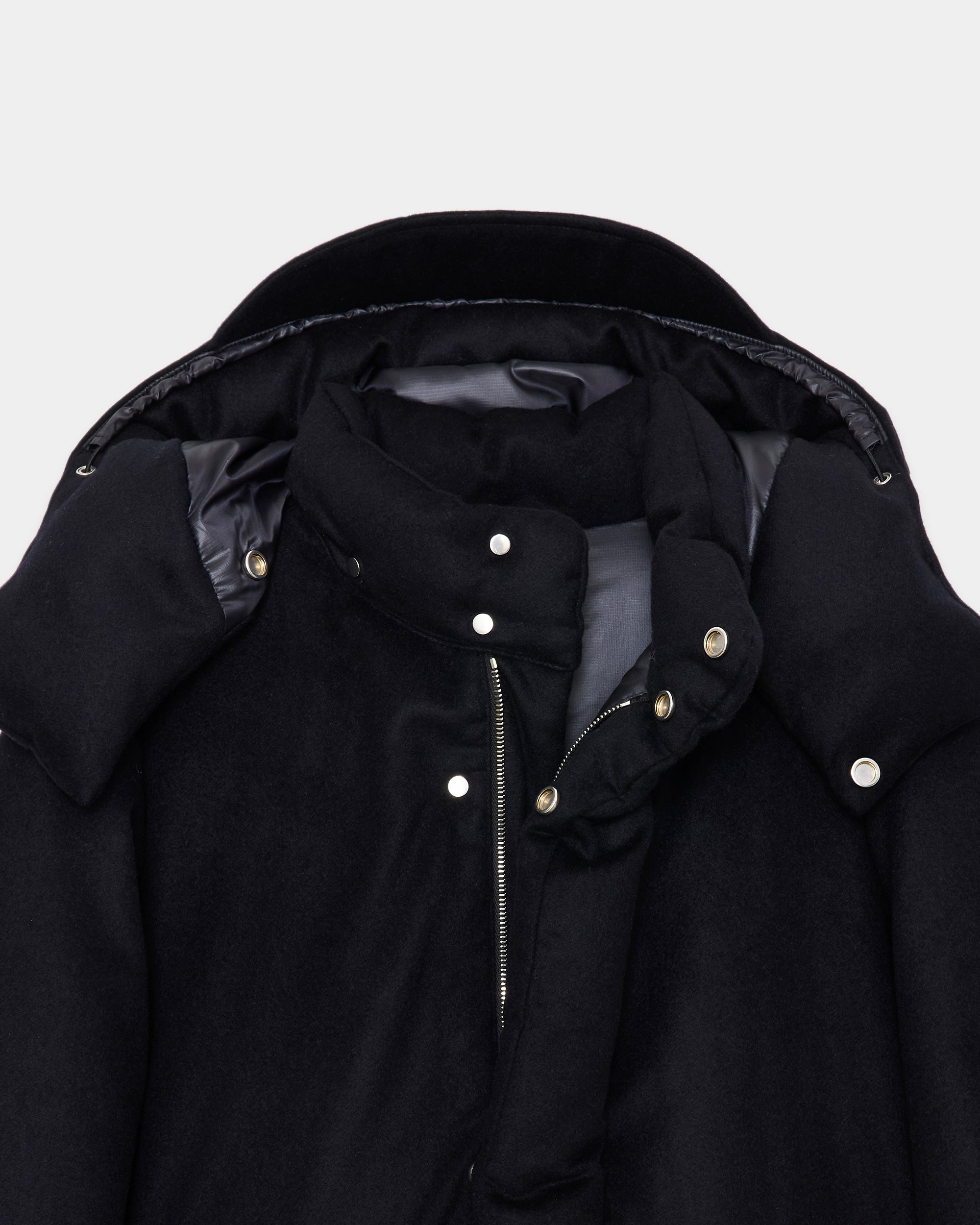 カシミヤフランネル / カシミヤダウンジャケット, D Navy