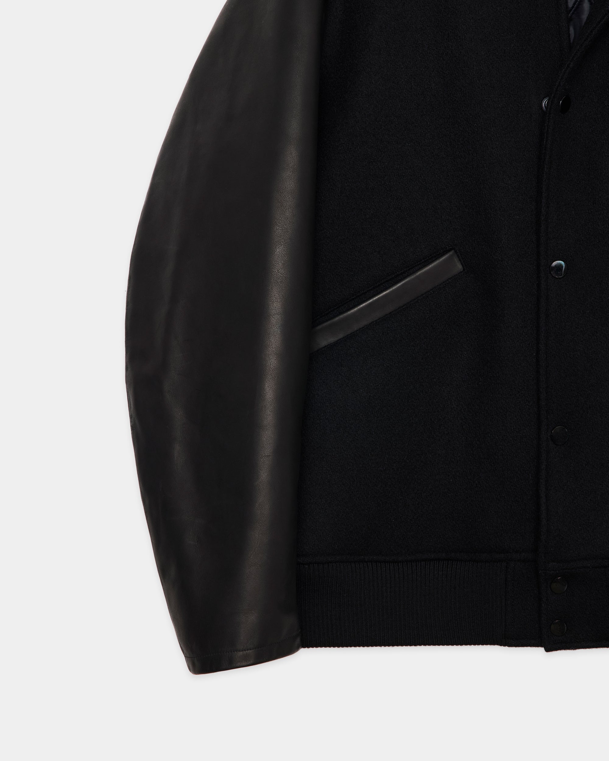 Vintage Melton Award Jacket, Black