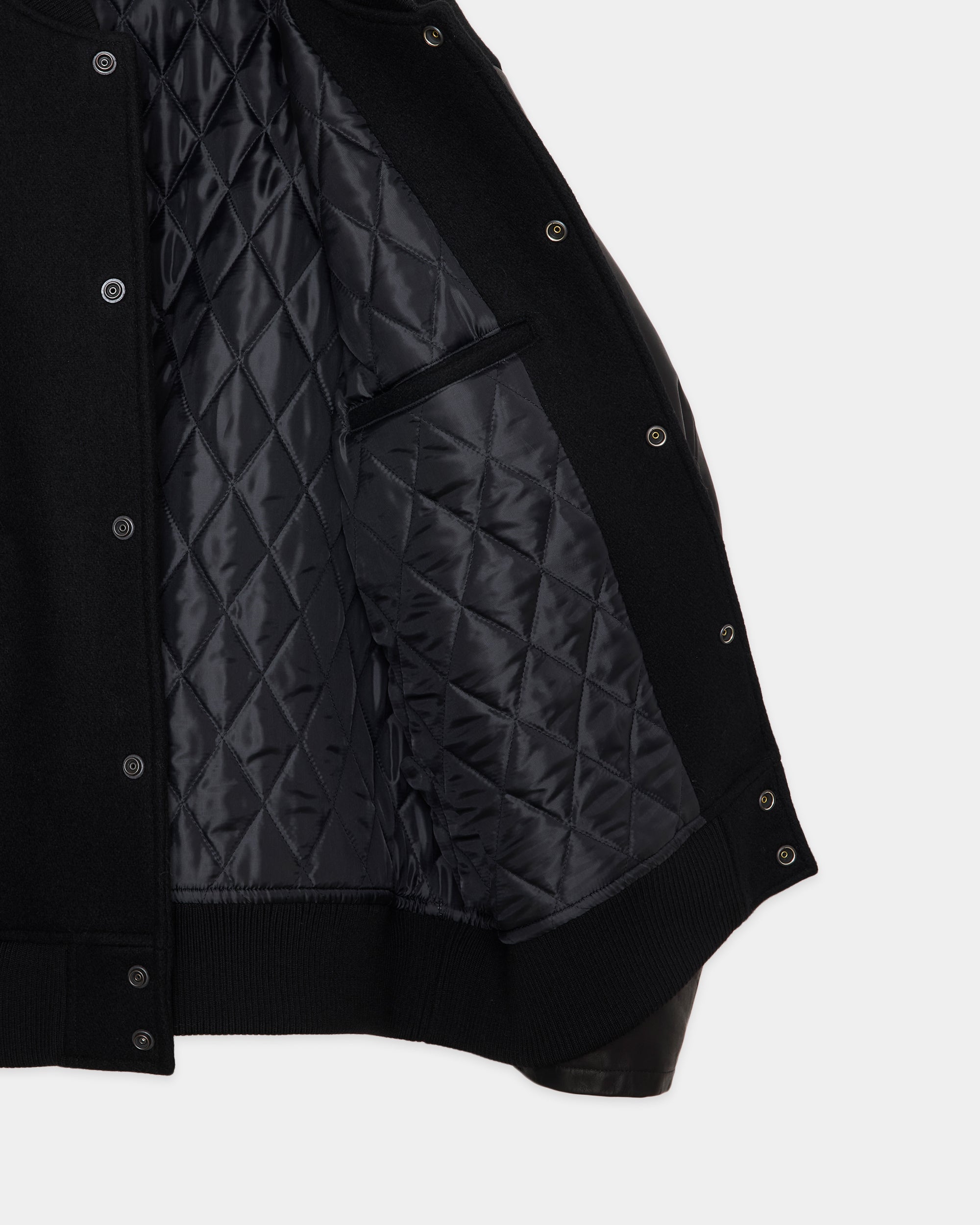 Vintage Melton Award Jacket, Black