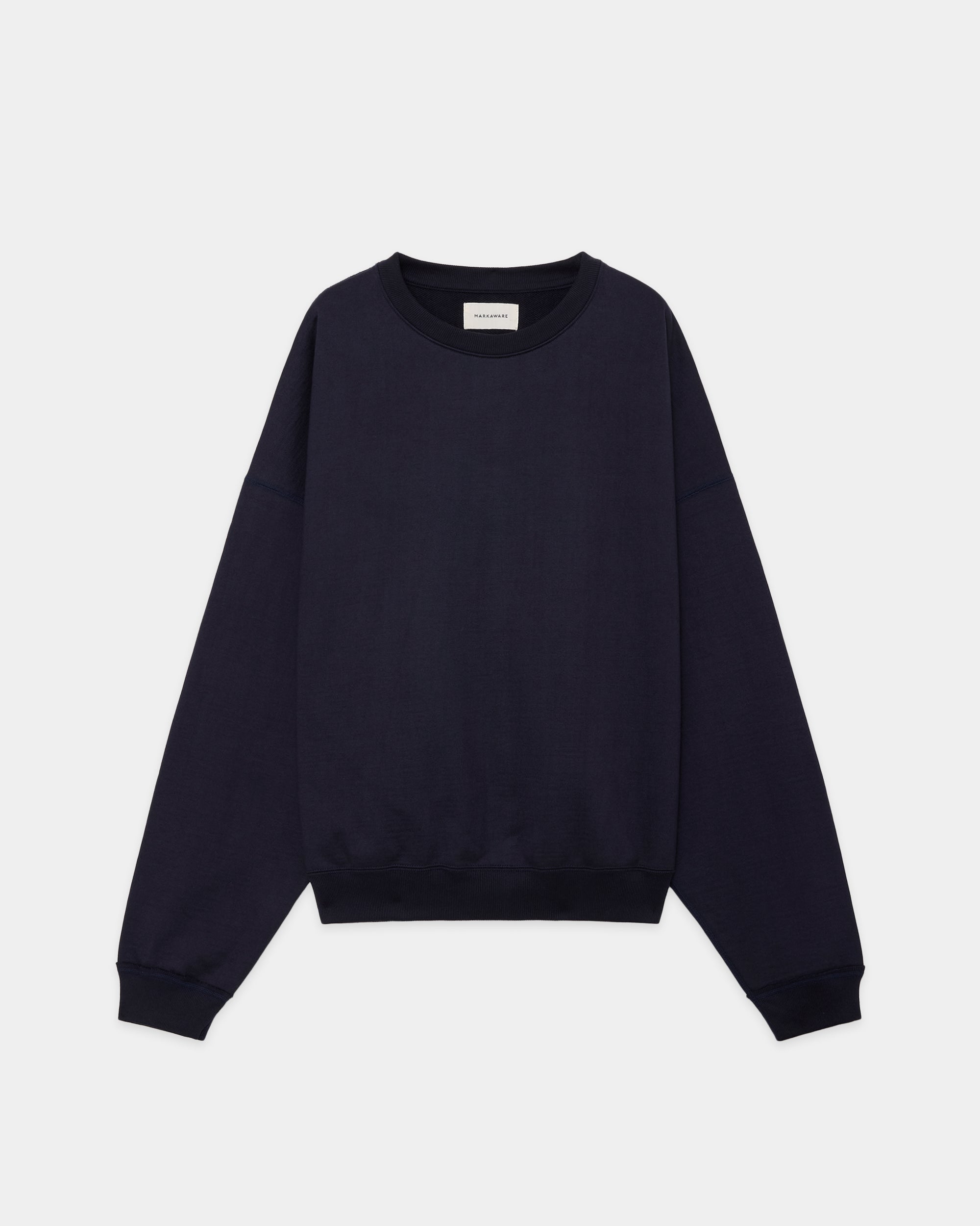 オーガニックコットンヘビー吊裏毛 / ヒュージショートスウェット, D Navy