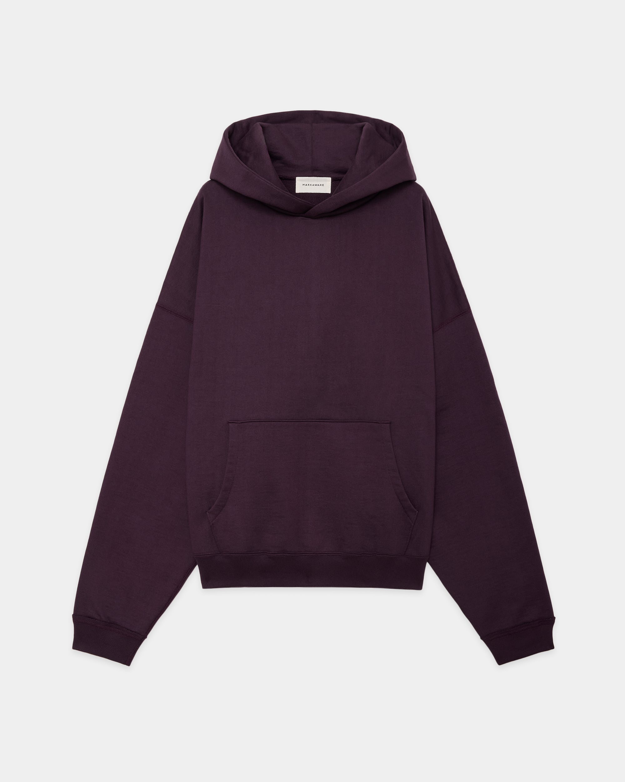 オーガニックコットンヘビー吊裏毛 / ヒュージショートパーカー, D Purple