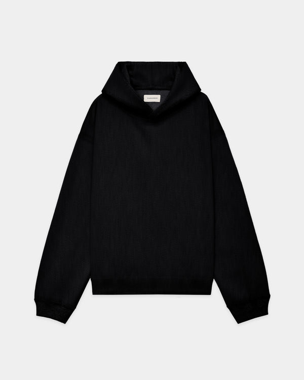 【PARKING別注】 オーガニックコットンヘビー吊裏毛 / コンフォートパーカー, Black
