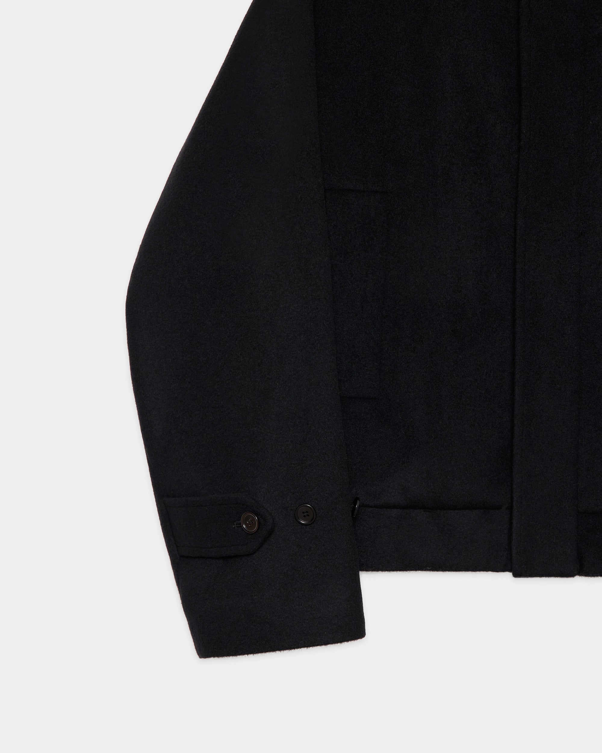 【PARKING別注】 カシミヤフランネル / フライングマンジャケット, Black