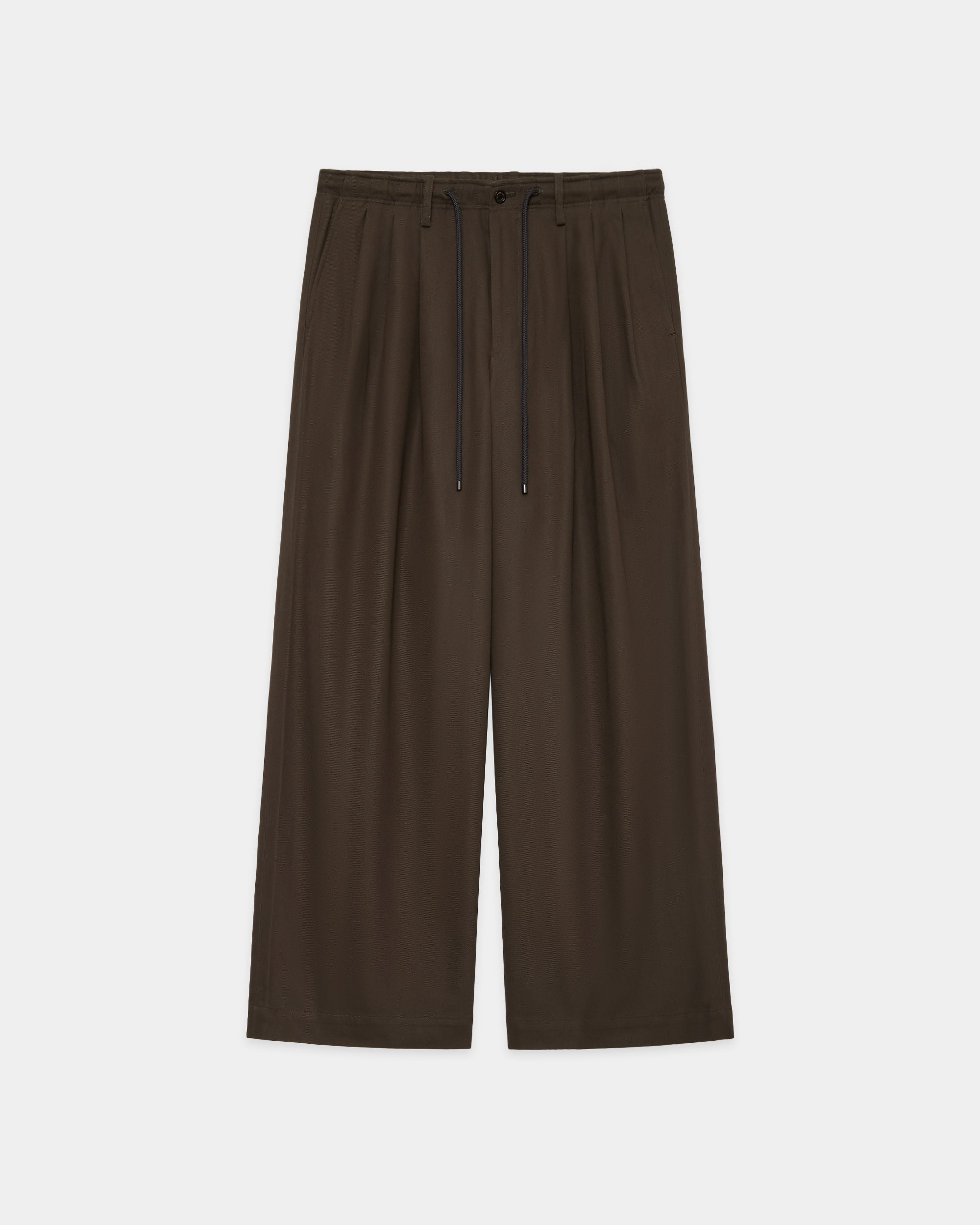 【STUDIOUS別注】オーガニックコットンサバイバルクロス /トリプルプリーテッド イージートラウザーズ, Olive