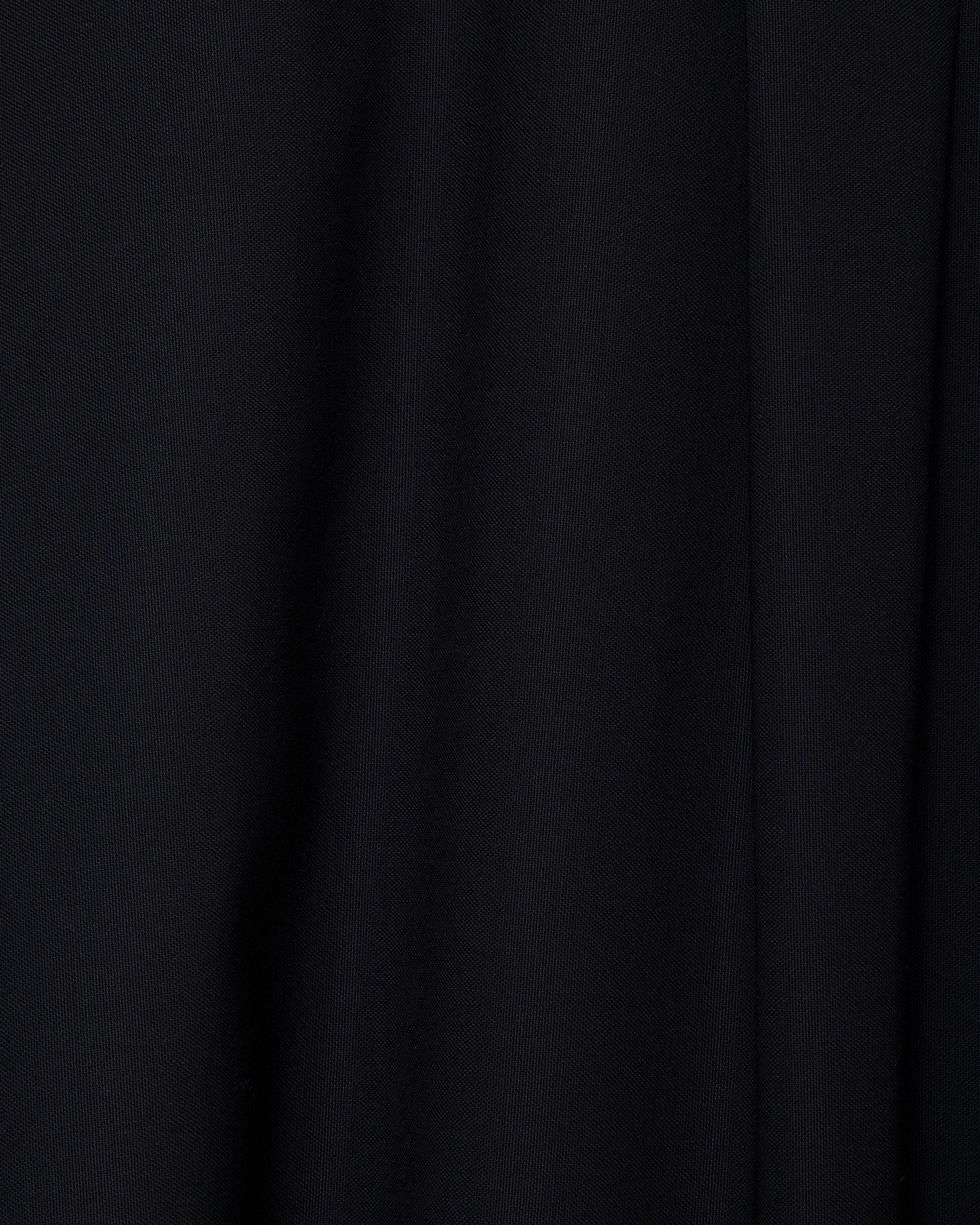 スーパー160s防縮ウールオックスフォード / レギュラーフィットポロカラーシャツ, Black