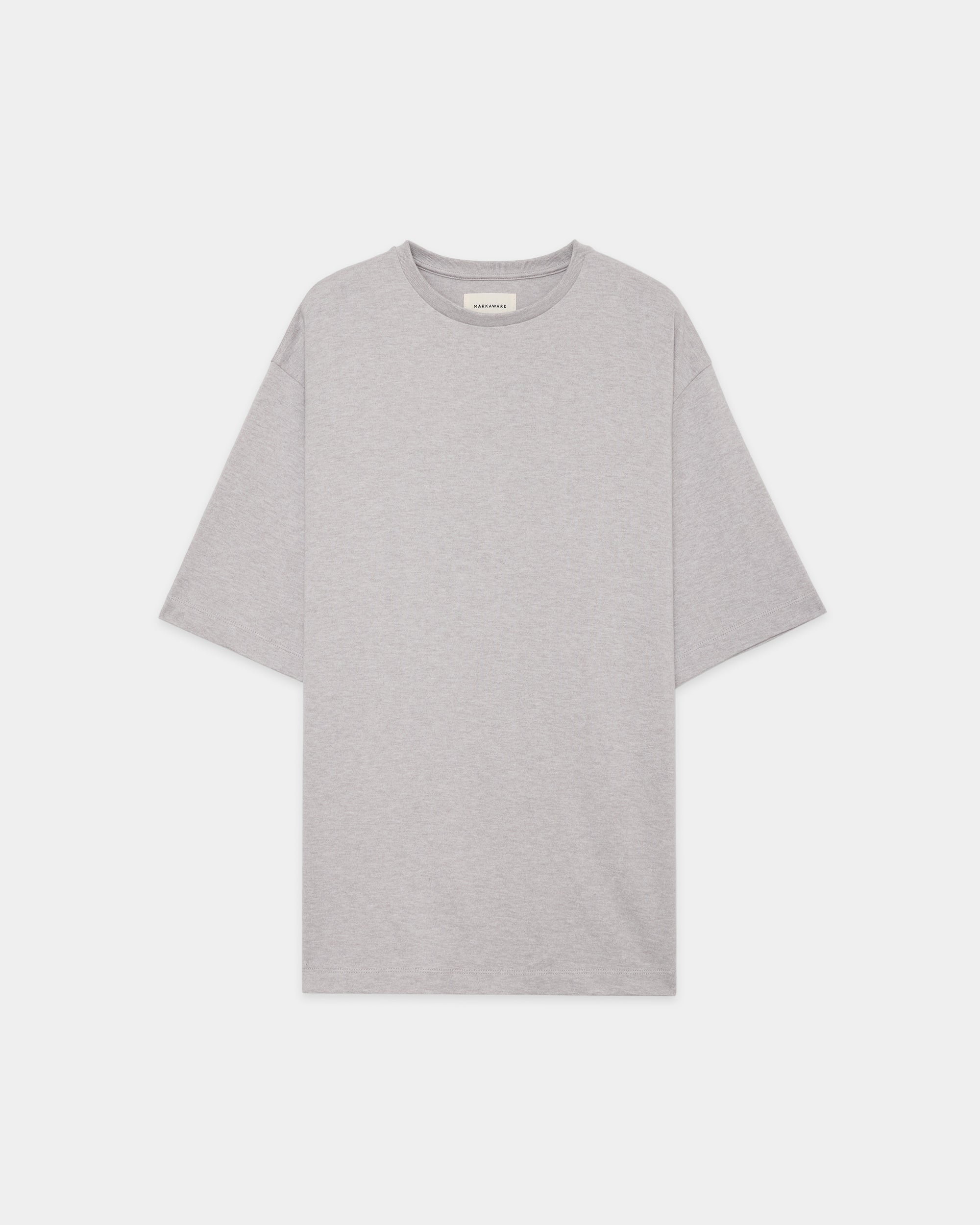 コットン×シルク×カシミヤ吊り天竺 / リラックスフィットTee S/S, Foggy Gray