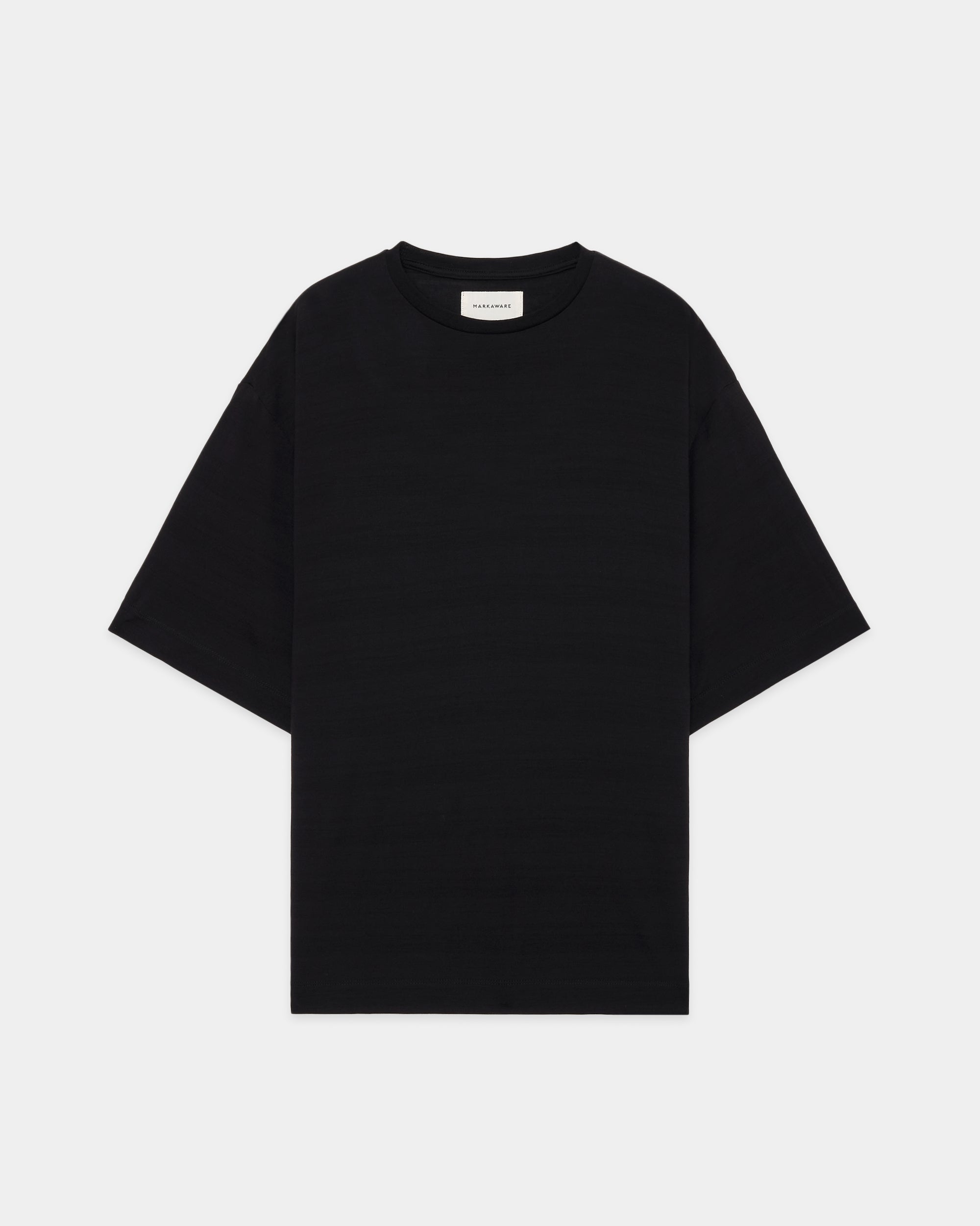スーパー160sウール防縮天竺 / ショートスリーブTシャツ, Black