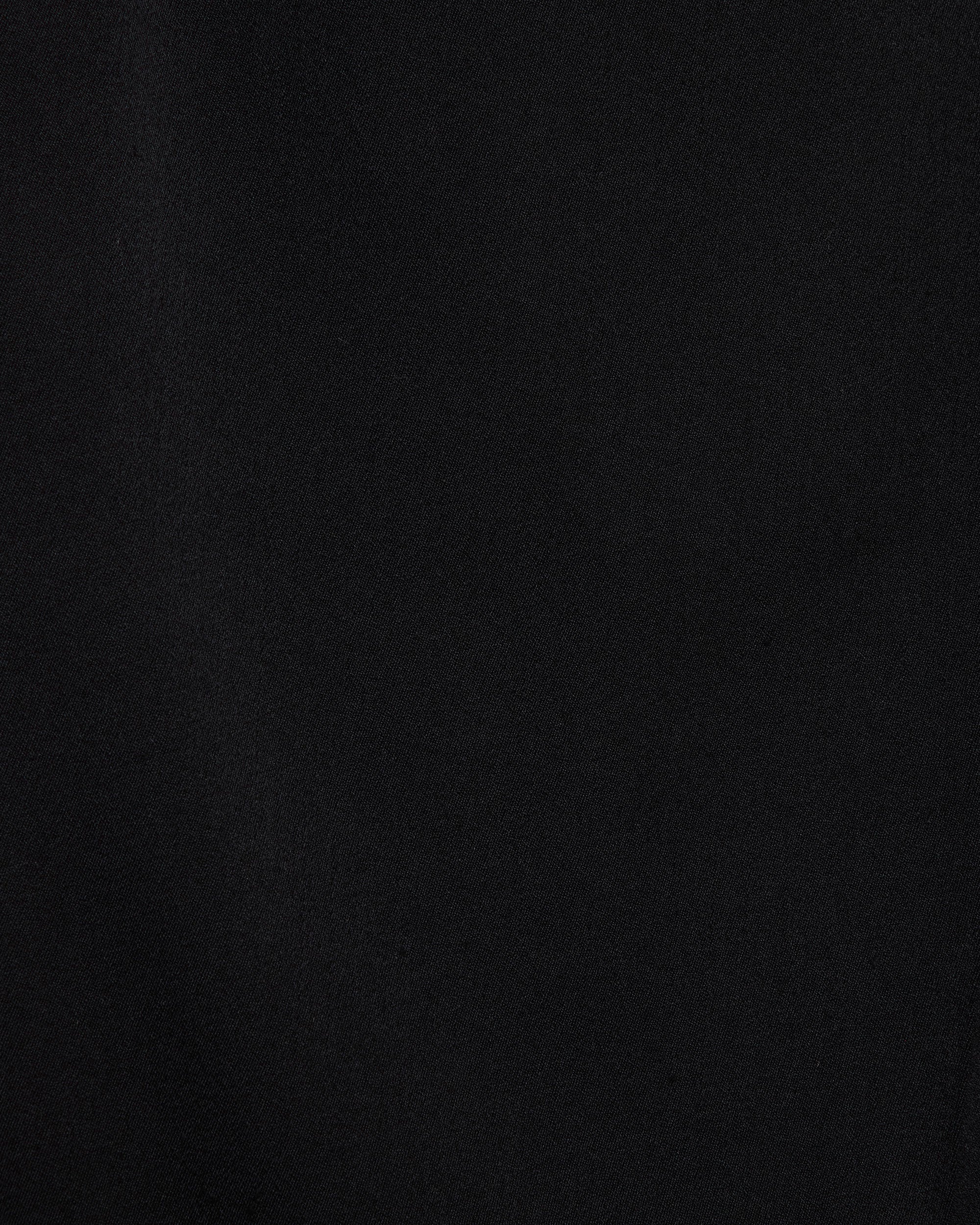 スーパー200s ウールサテン ダブルセミイージートラウザーズ, Black