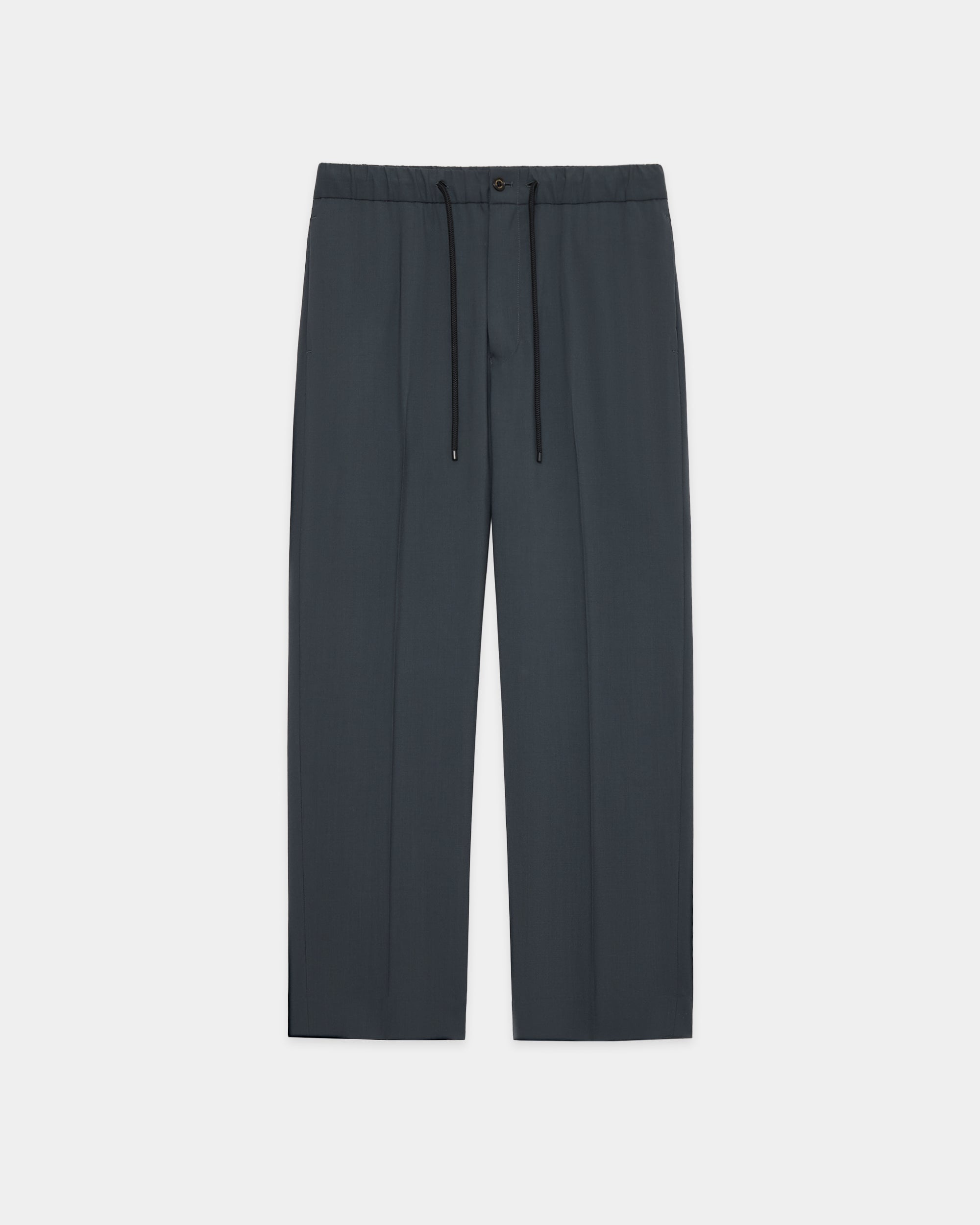 オーガニックウール2/80トロピカル / フラットテーパードイージートラウザーズ, Charcoal