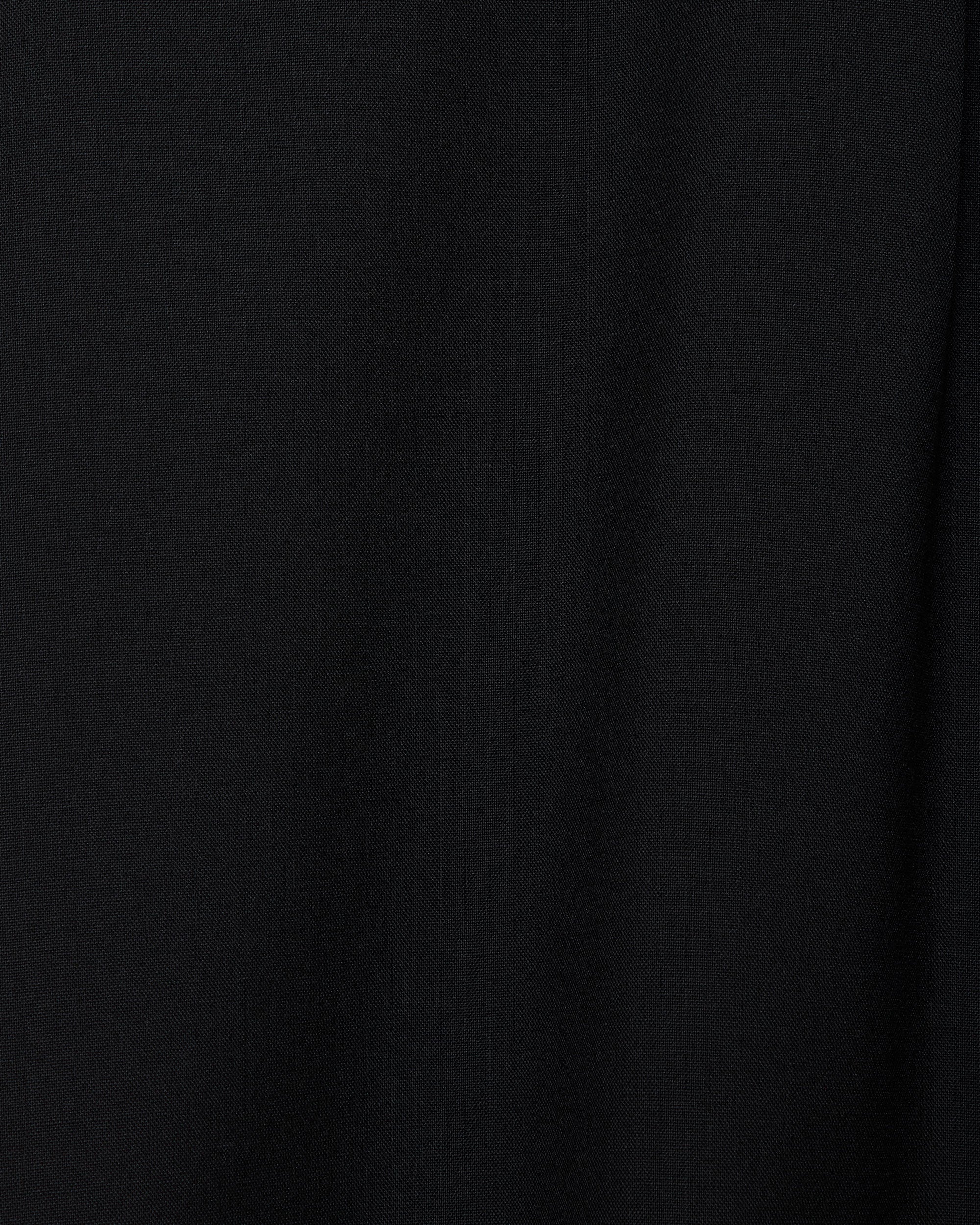 オーガニックウール2/80トロピカル / コンフォートフィットシャツ, Black