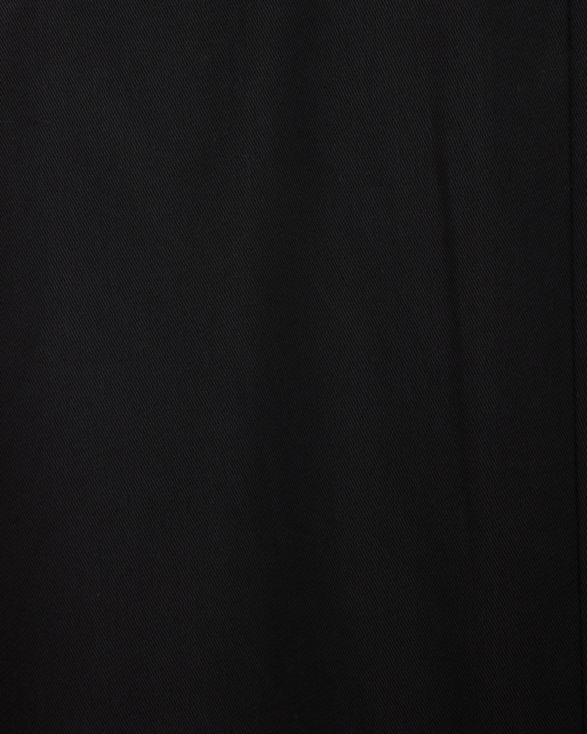 60/2オーガニック強燃ボイル3/2ツイル / ショートフィールドブルゾン, Black