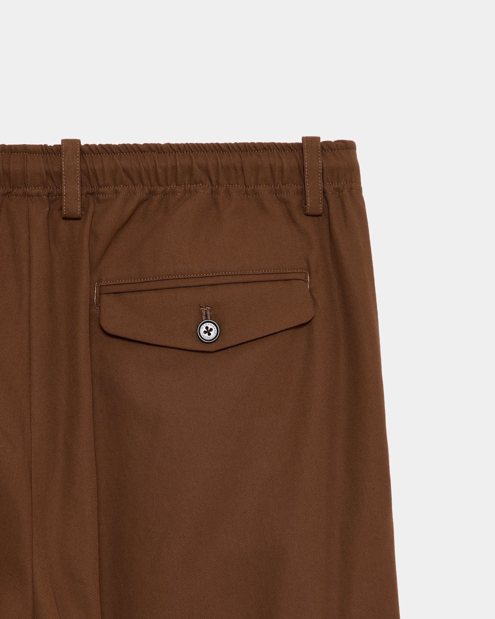 60/2オーガニック強燃ボイル3/2ツイル / トリプルプリーテッドイージートラウザーズ, Burnt Umber