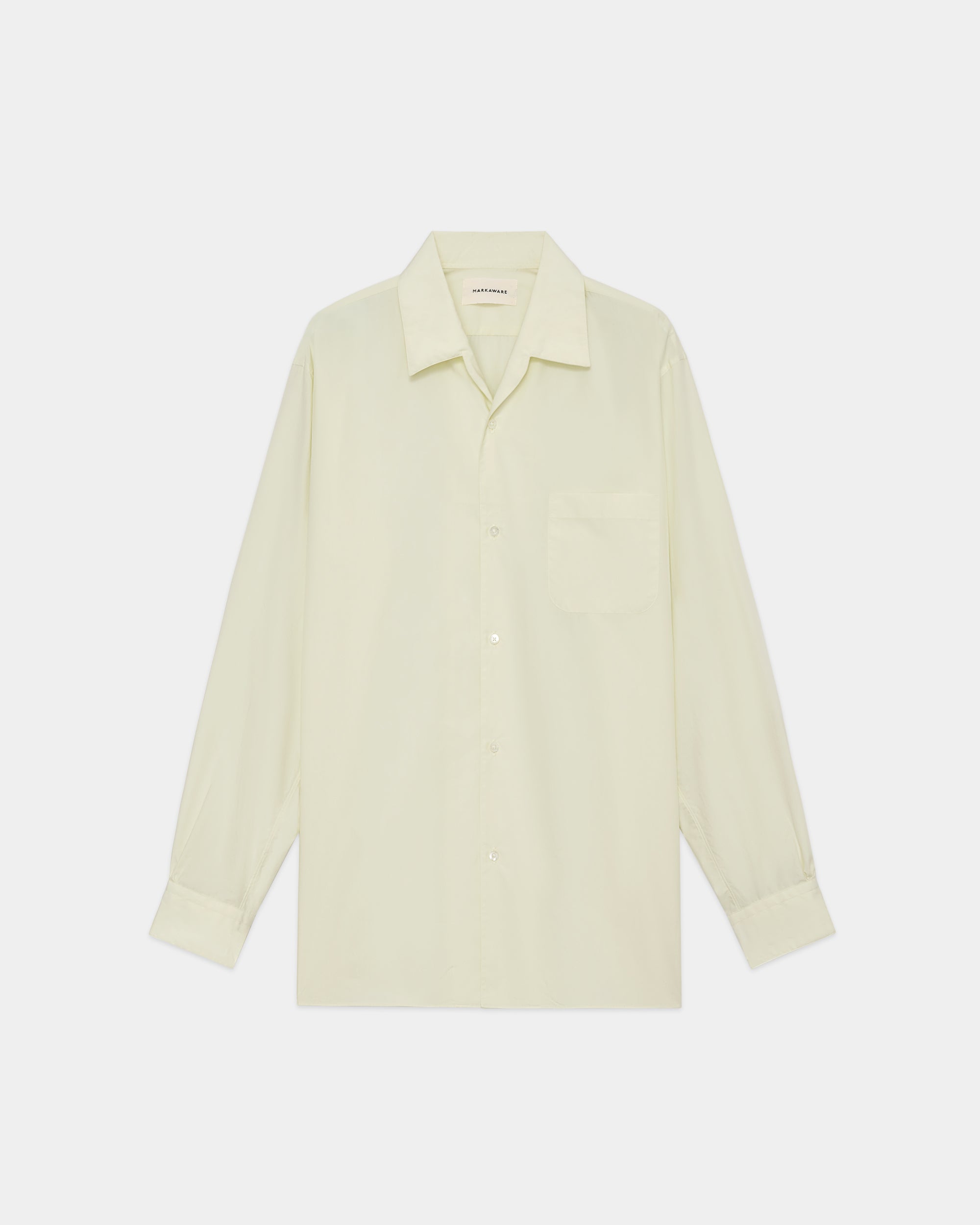 オーガニックGIZA80/1タイプライター / イタリアンオープンカラーシャツ, Lemon