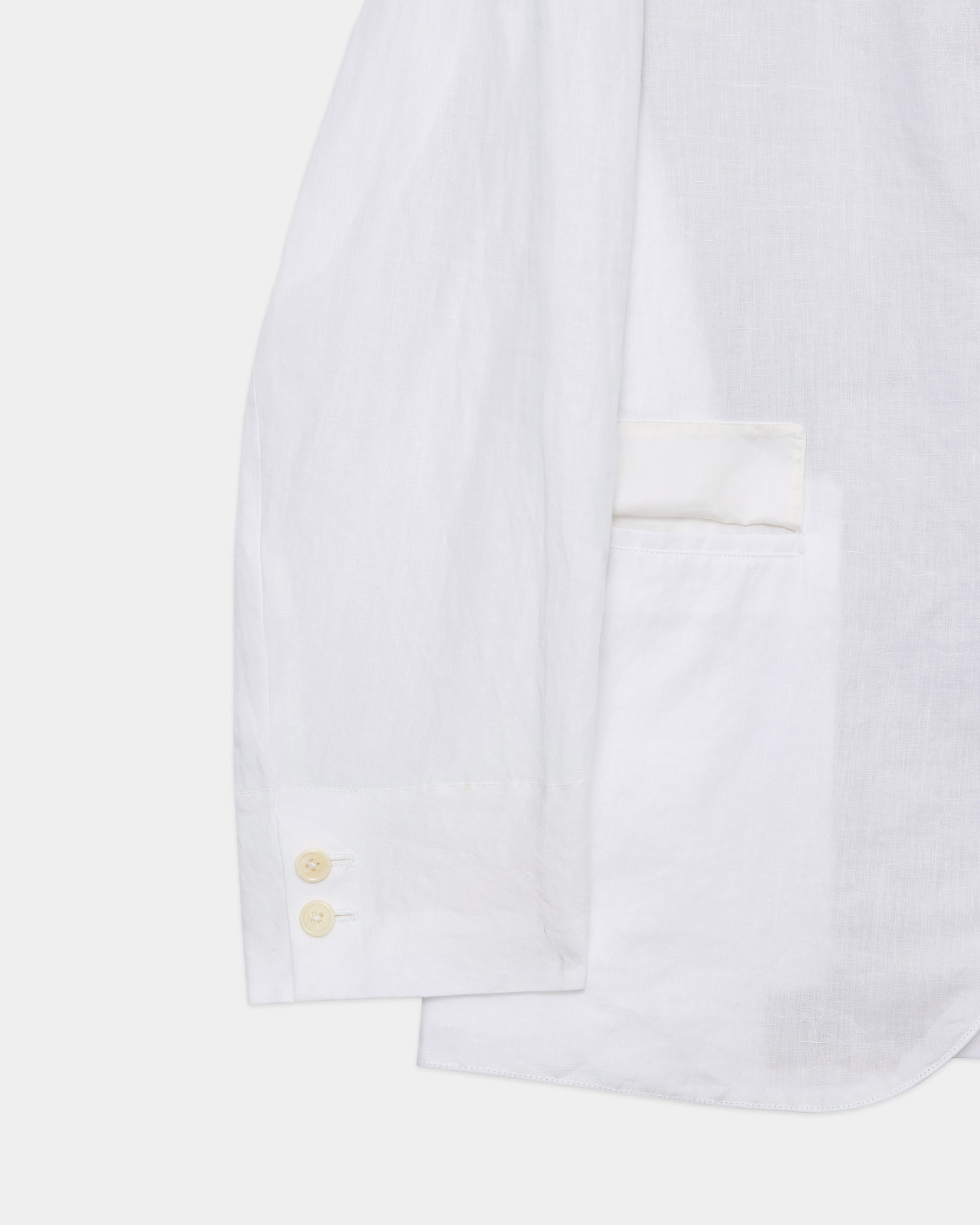 80/1ヘンプタイプライター / サックコート, White