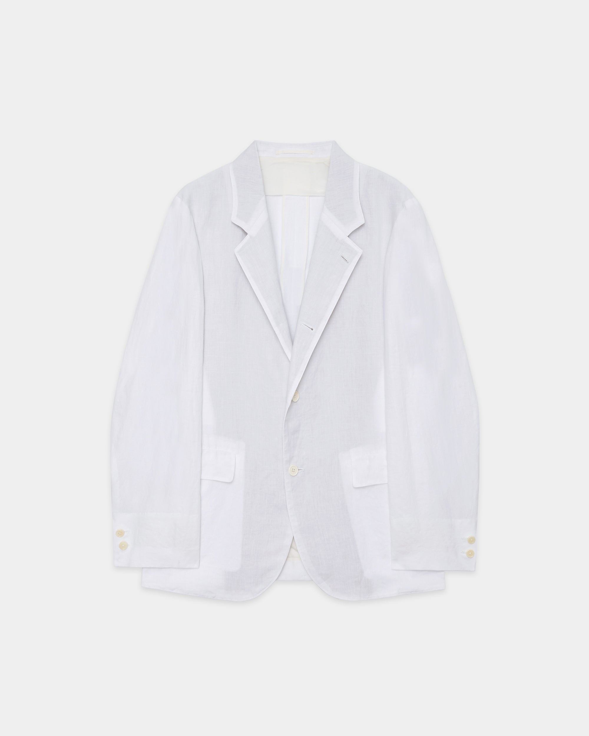 80/1ヘンプタイプライター / サックコート, White