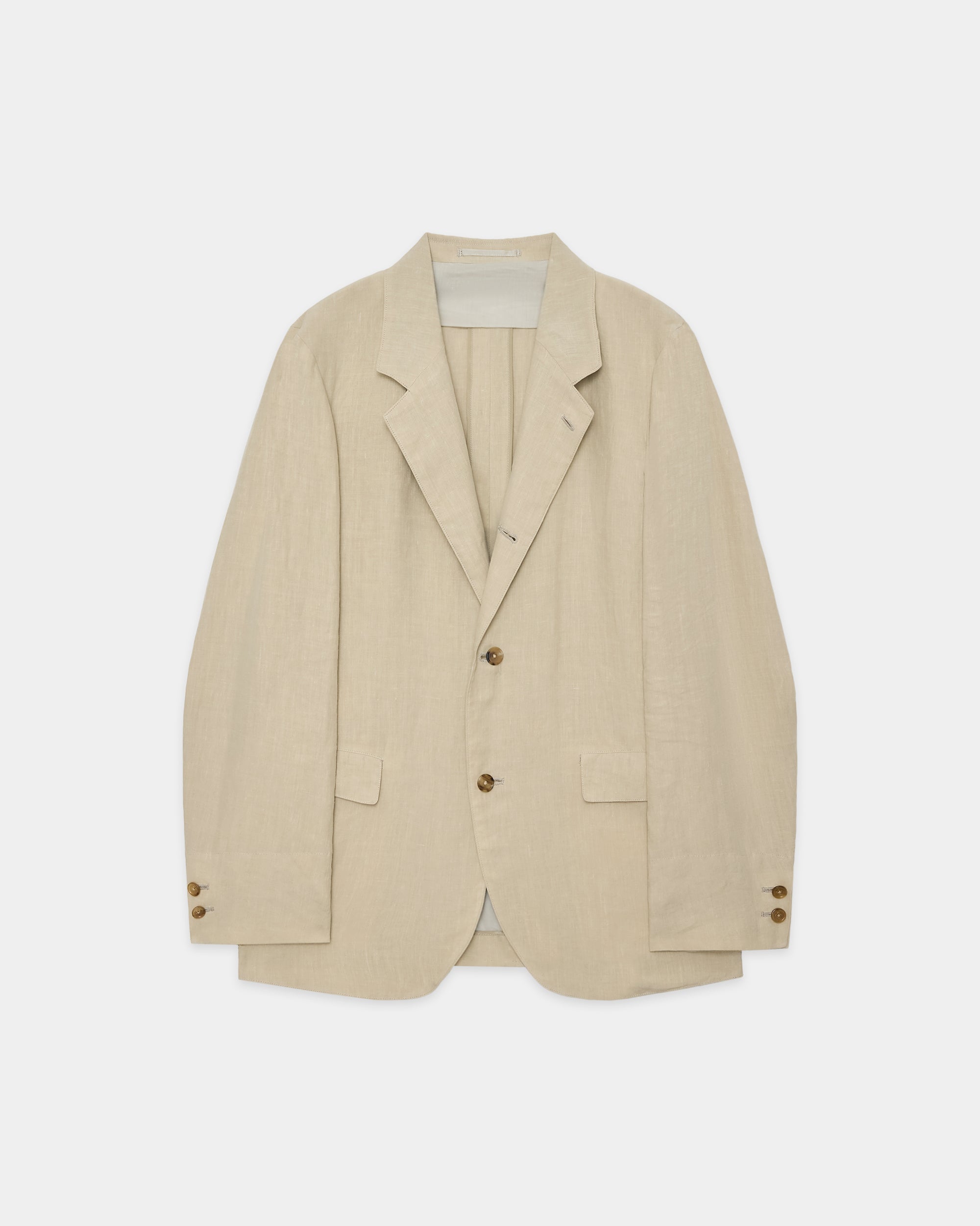 80/1ヘンプタイプライター / サックコート, Beige