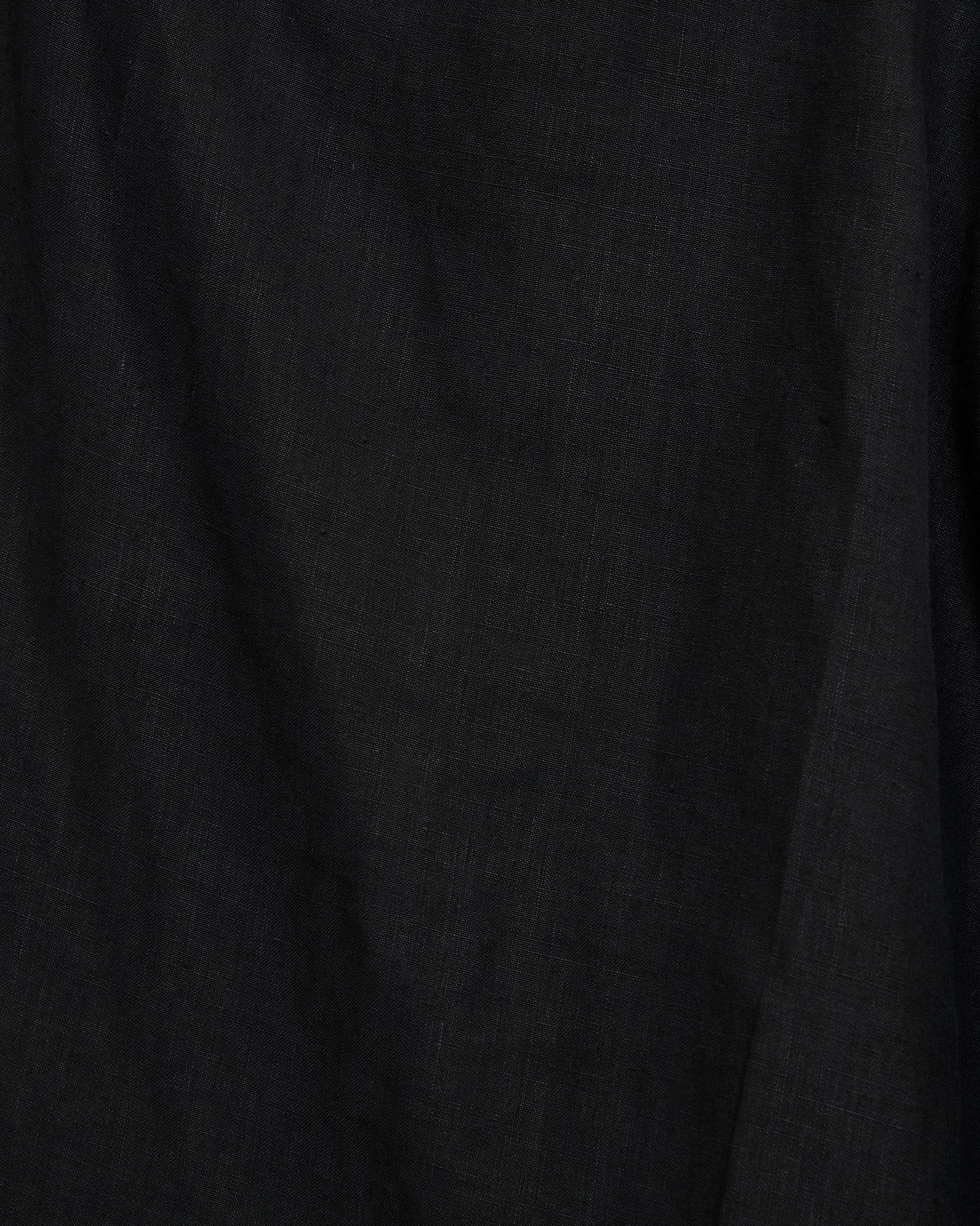 80/1ヘンプタイプライター / ワイドストレートトラウザーズ, Black