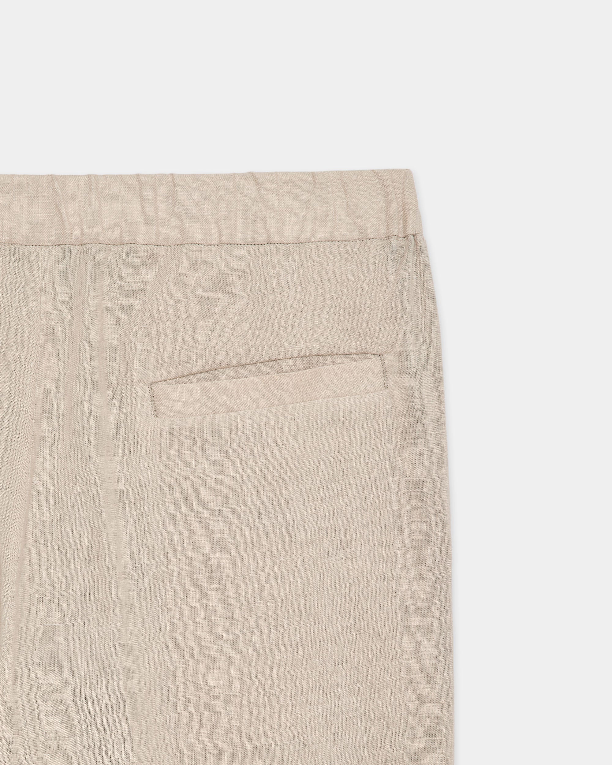 ヘンプ細布 / フラットテーパードイージートラウザーズ, Taupe