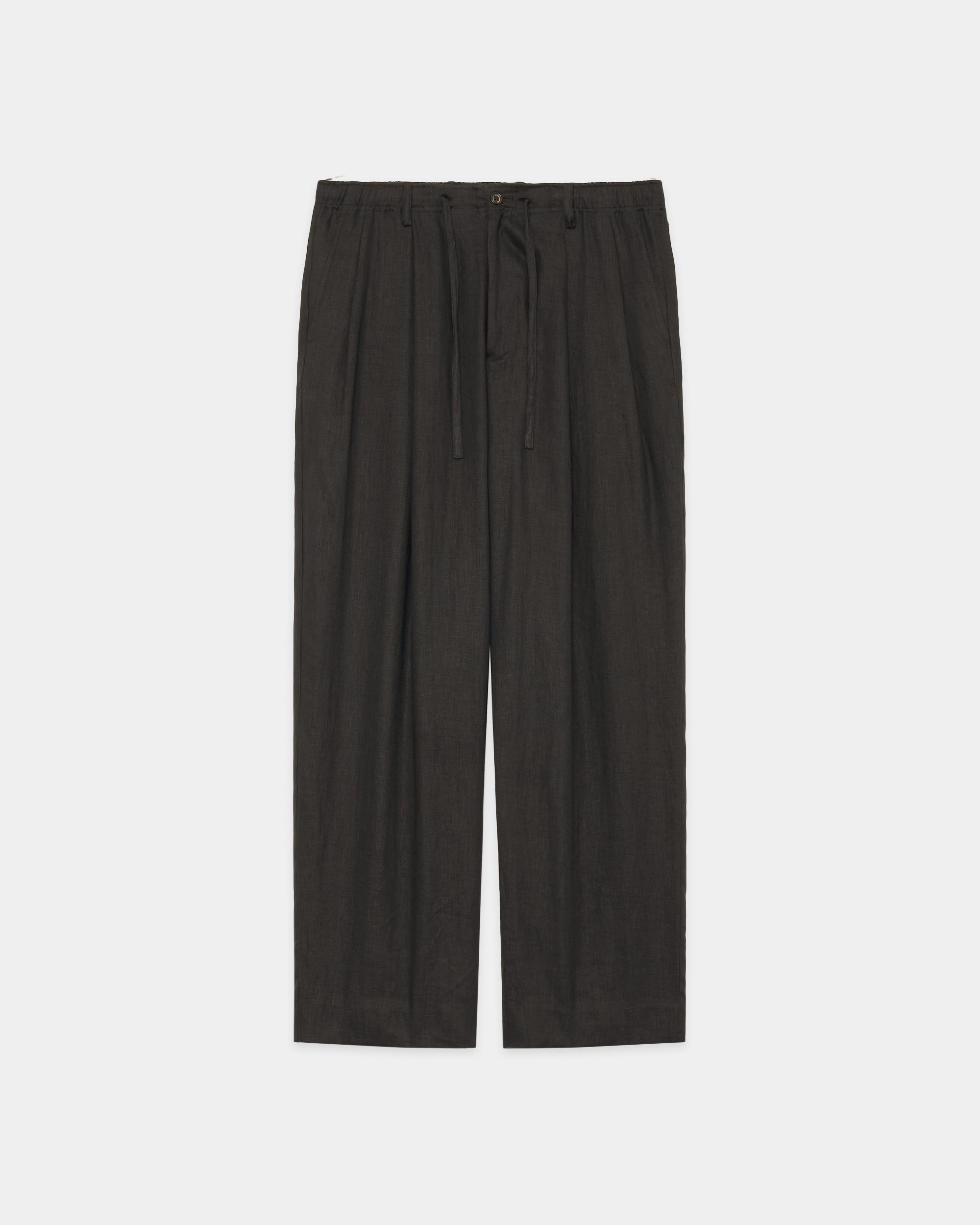 ヘンプ細布 / ダブルプリーテッドイージートラウザーズ, Charcoal
