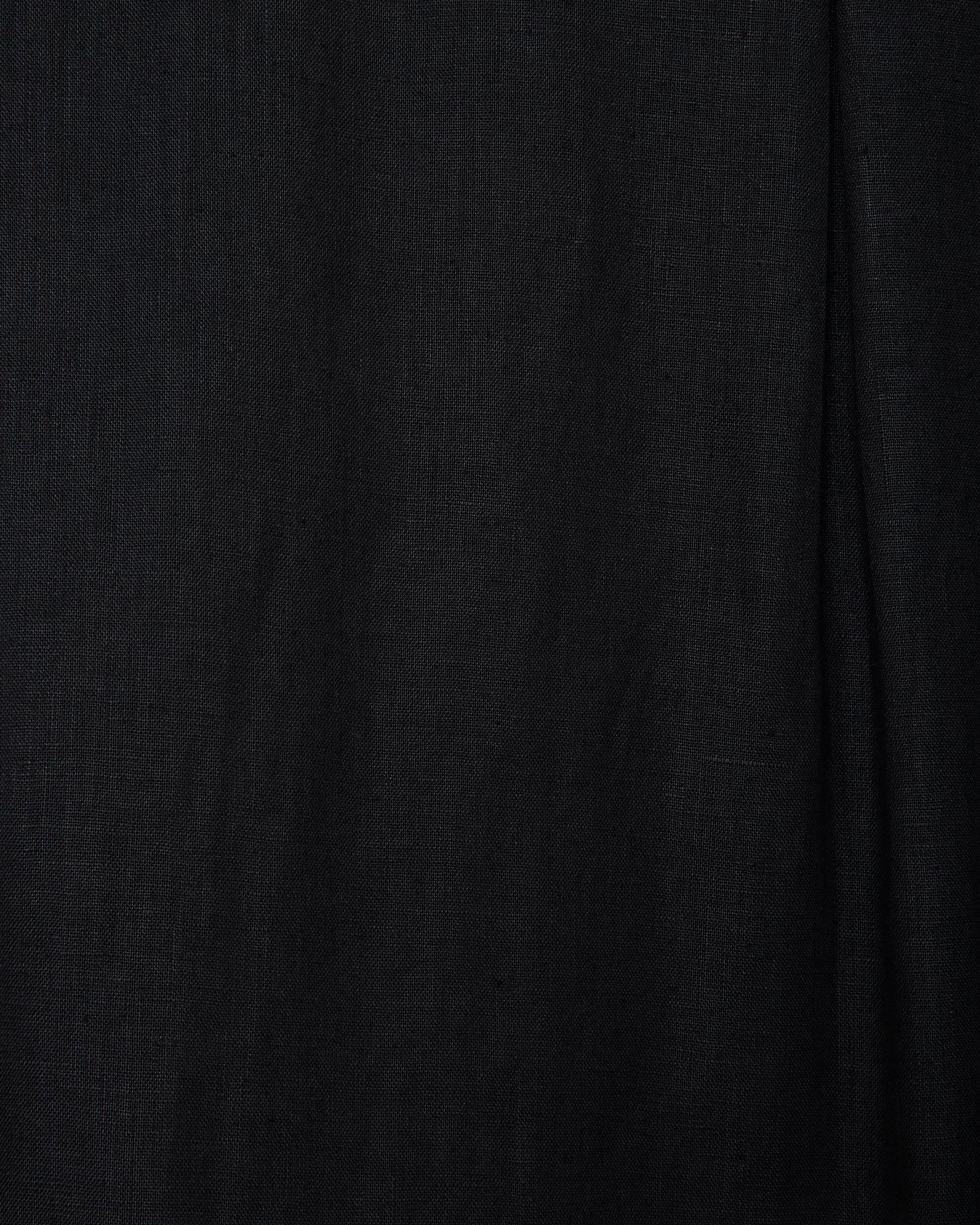 ヘンプ細布 / ダブルプリーテッドイージートラウザーズ, Black