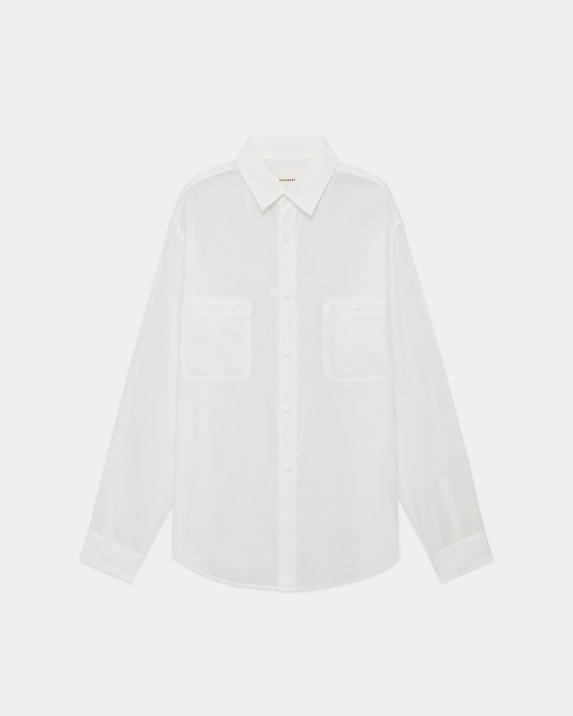 オーガニックGIZA90/1ローン / ツーポケットワークシャツ, White