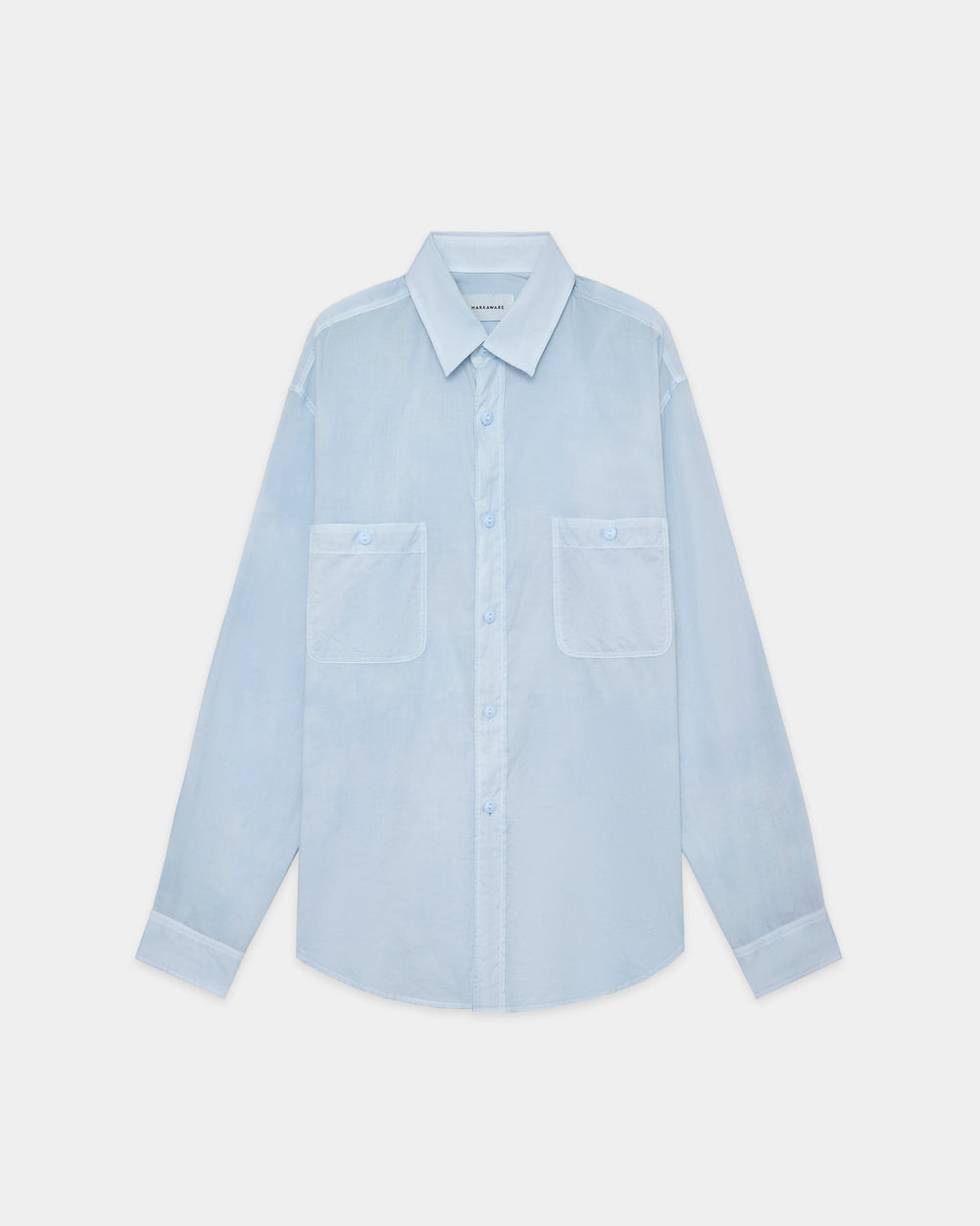 オーガニックGIZA90/1ローン / ツーポケットワークシャツ, Ice