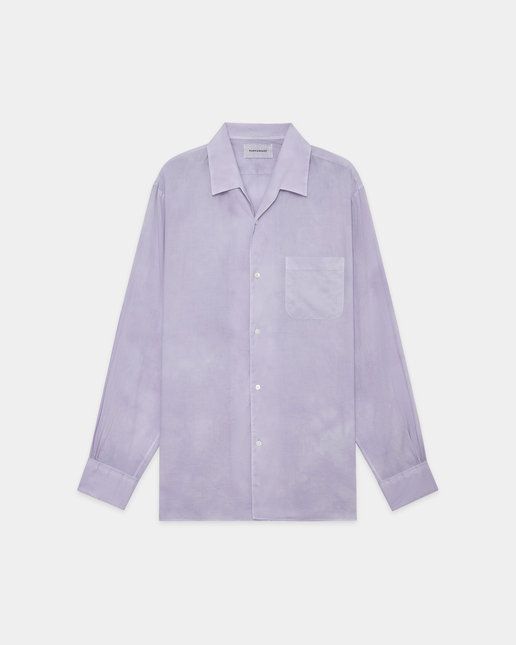オーガニックGIZA90/1ローン / イタリアンオープンカラーシャツ, Lavender
