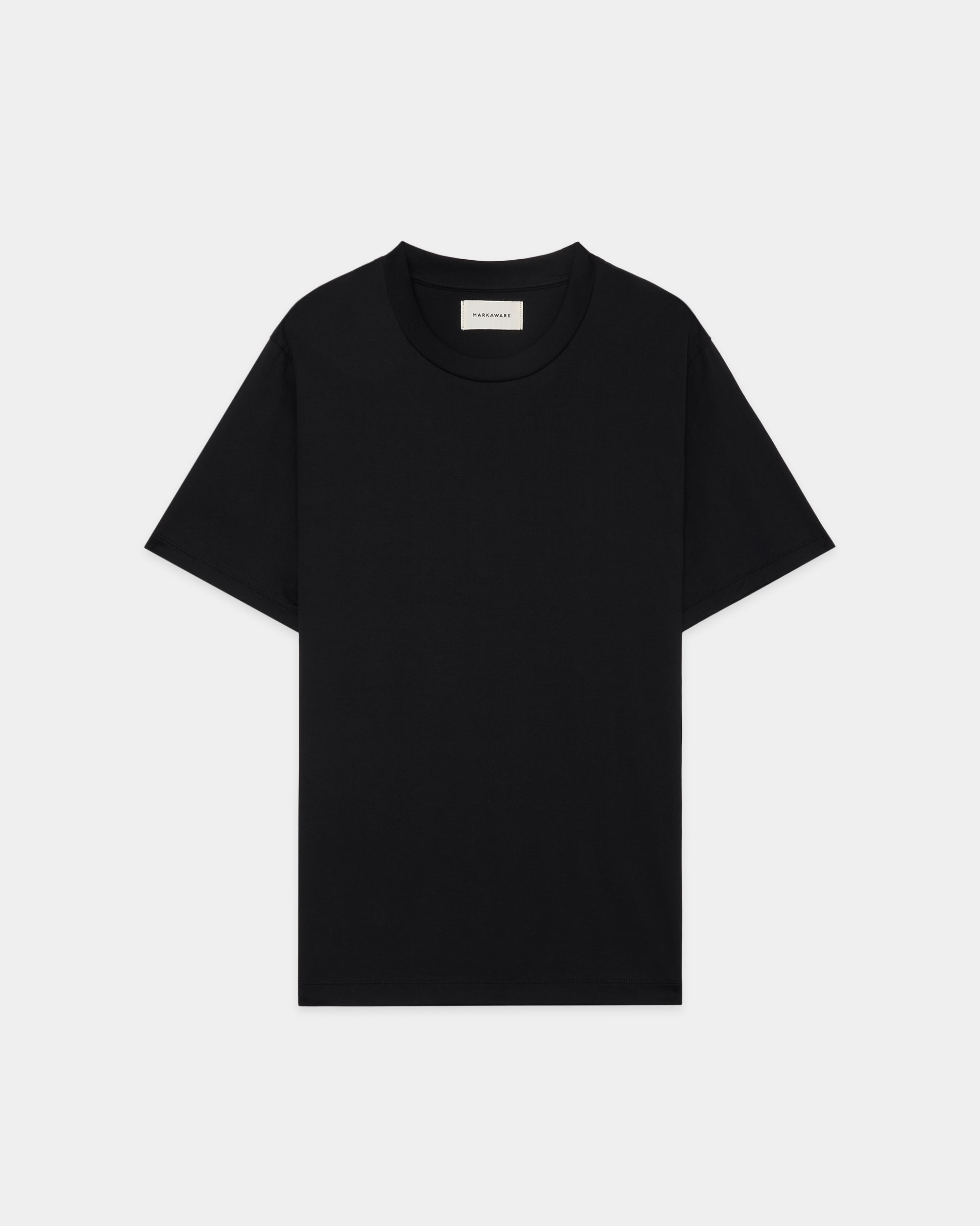 オーガニックGIZA80/2天竺 / レギュラーフィットTee, Black – MARKAWARE
