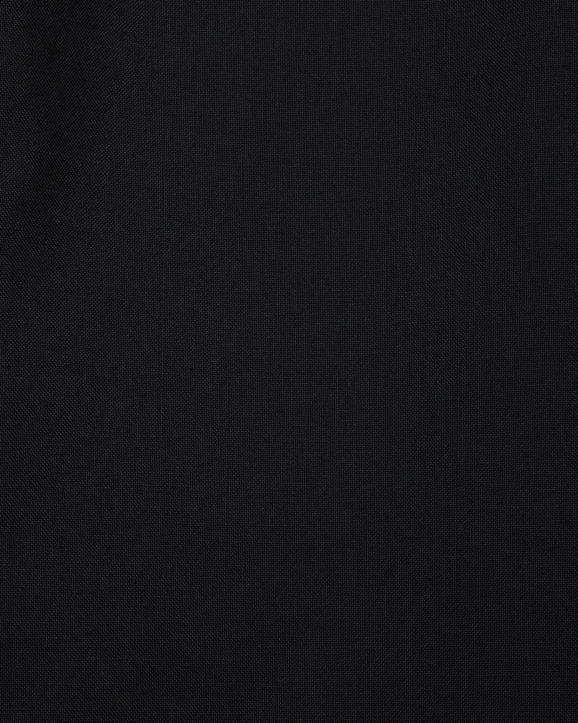 Heavy Organic Wool Tropical Double Pleated Classic Wide Trousers, Black