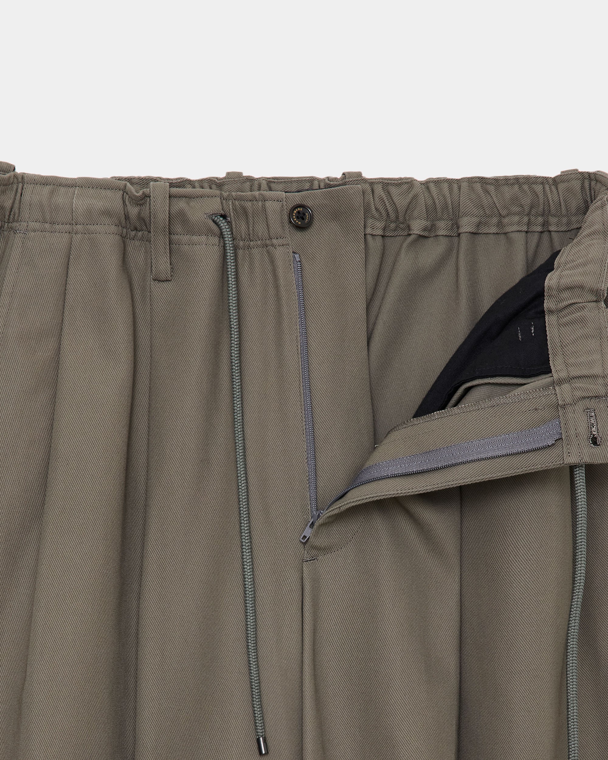オーガニックコットンサバイバルクロス / ダブルプリーテッドトラウザーズ MARKAWARE - DOUBLE PLEATED EASY TROUSERS - BLACK / オーガニック