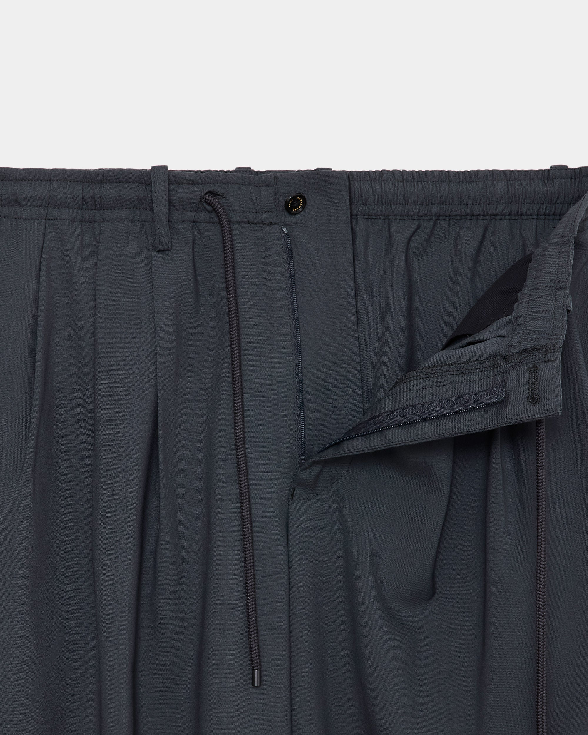 オーガニックウール2/80トロピカル / トリプルプリーテッドイージートラウザーズ, Charcoal