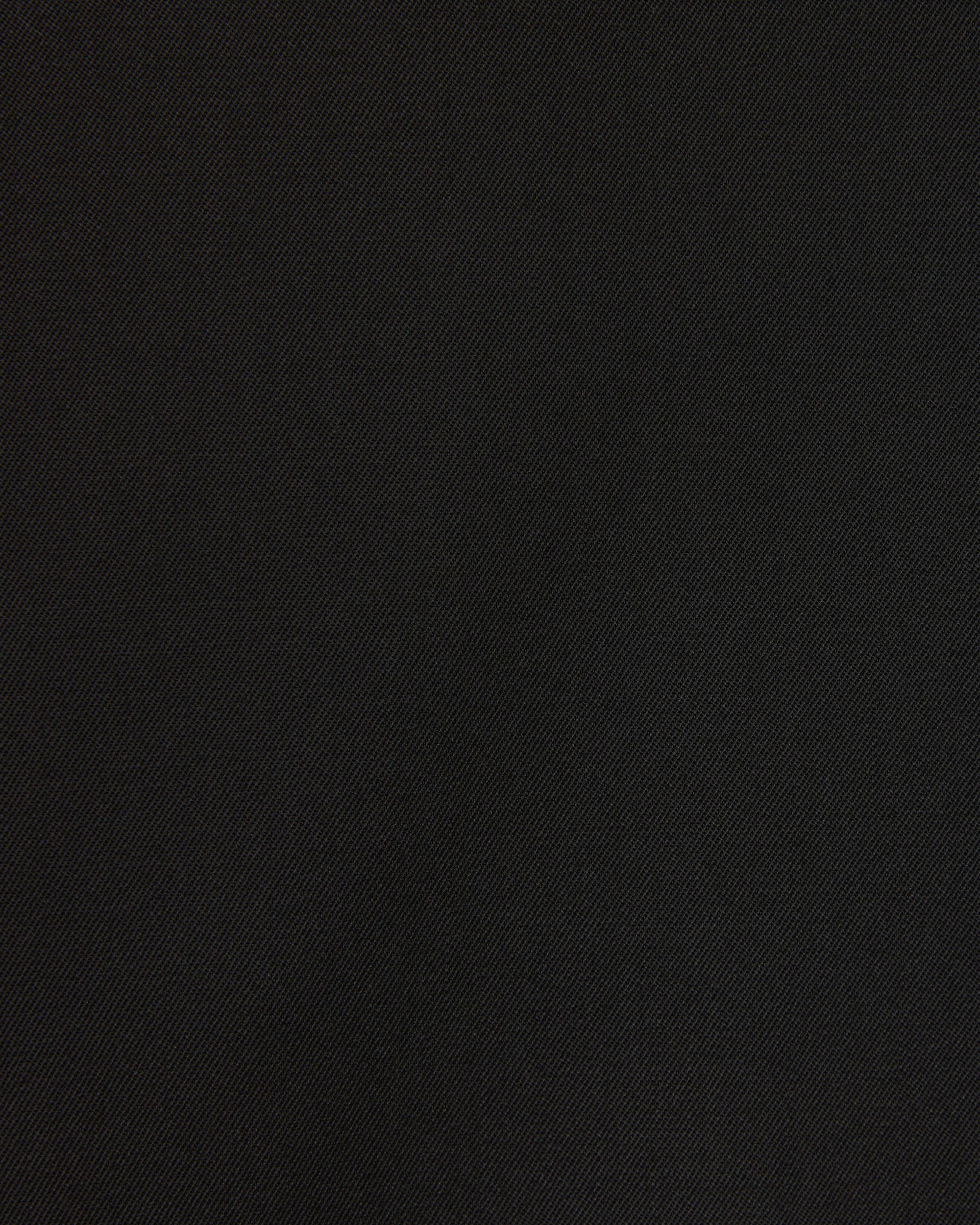 オーガニックウール 2/80 ギャバジン / イタリアンオープンカラーシャツ, Black