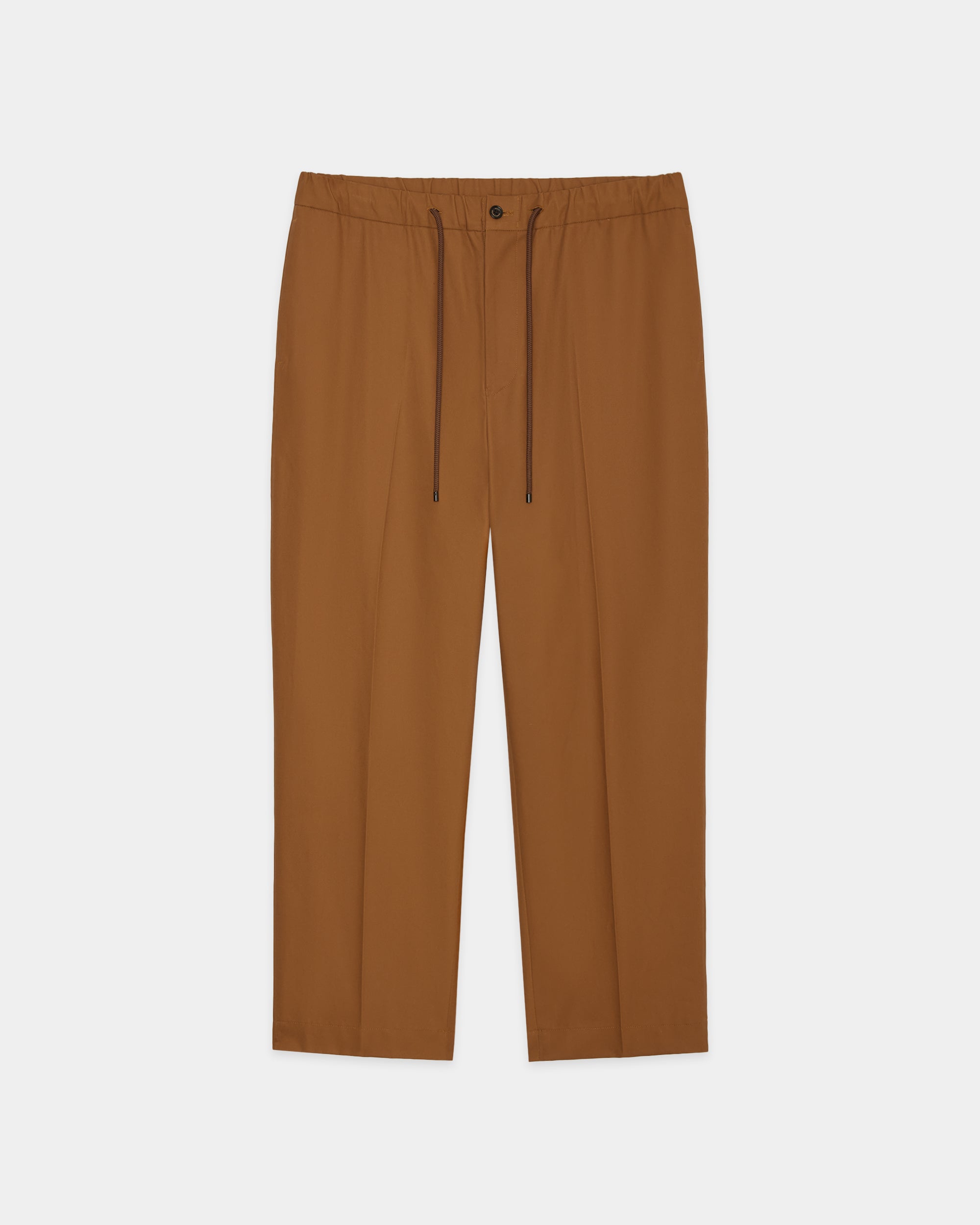 Organic Cotton Survival Cloth® / Flat Tapered Easy Trousers, Coyote
