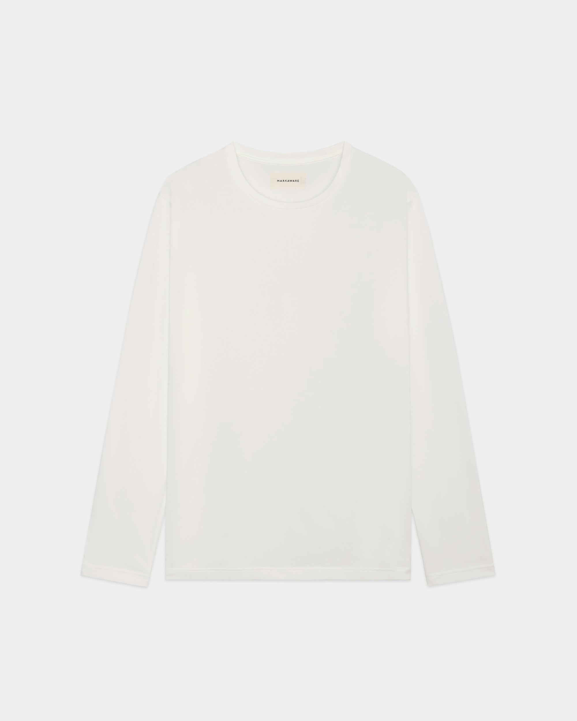 オーガニックGIZA 60/2丸胴天竺 / ロングスリーブTee, White