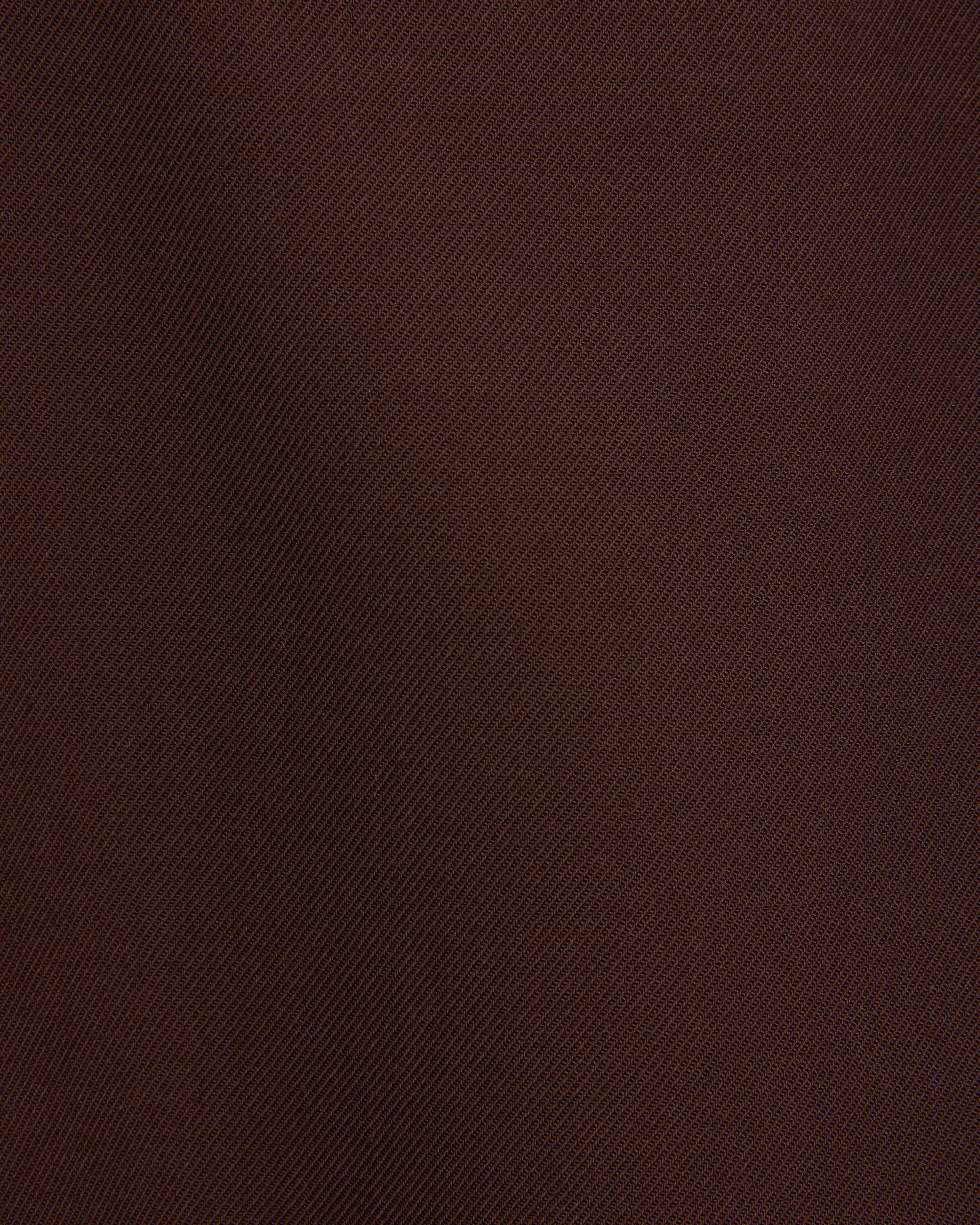 Organic Wool Survival Cloth / Flat Front Wide Trousers, Dark Brown