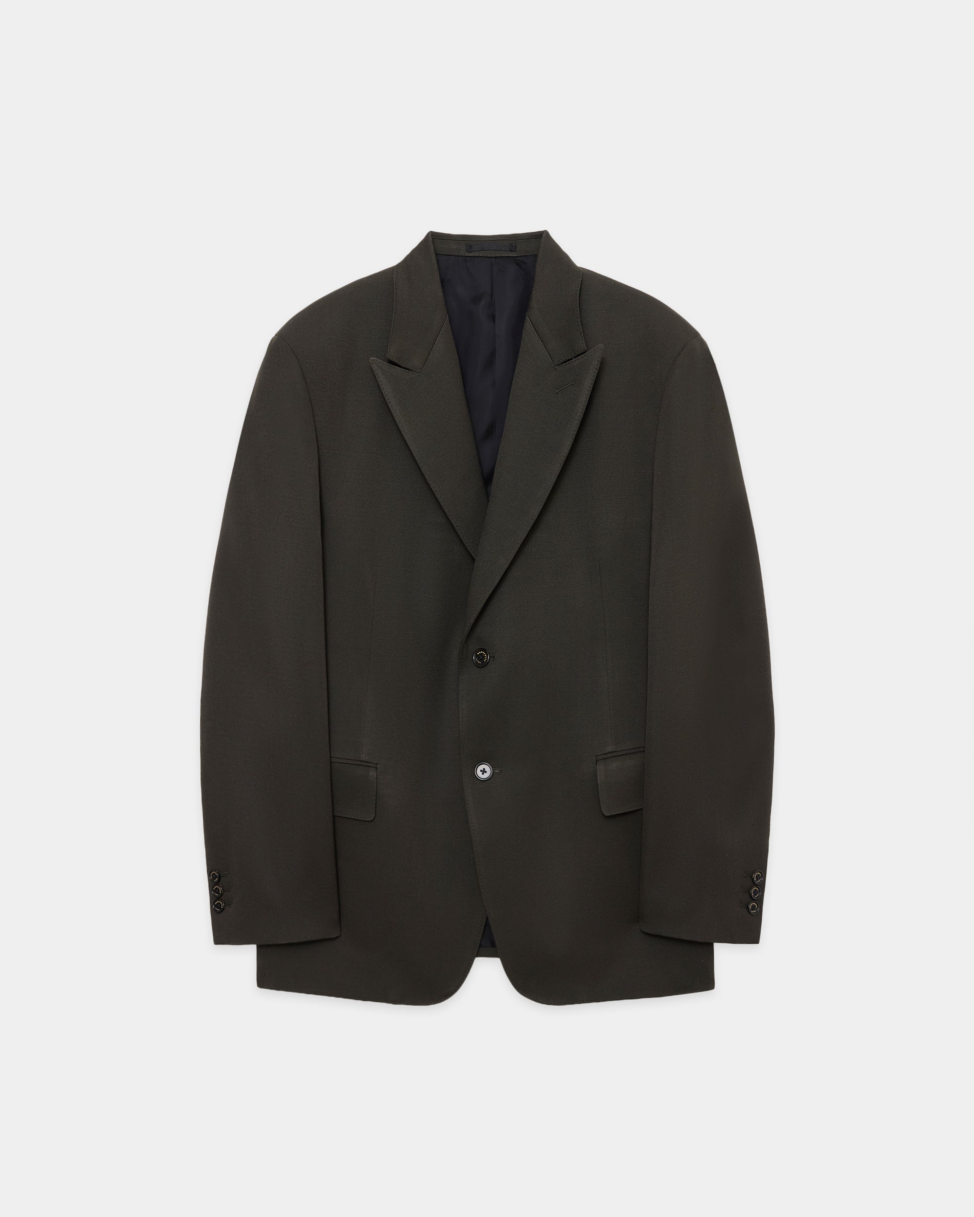 ポロワースタキシードクロス / ピークドラペルツーボタンジャケット, Dark Olive