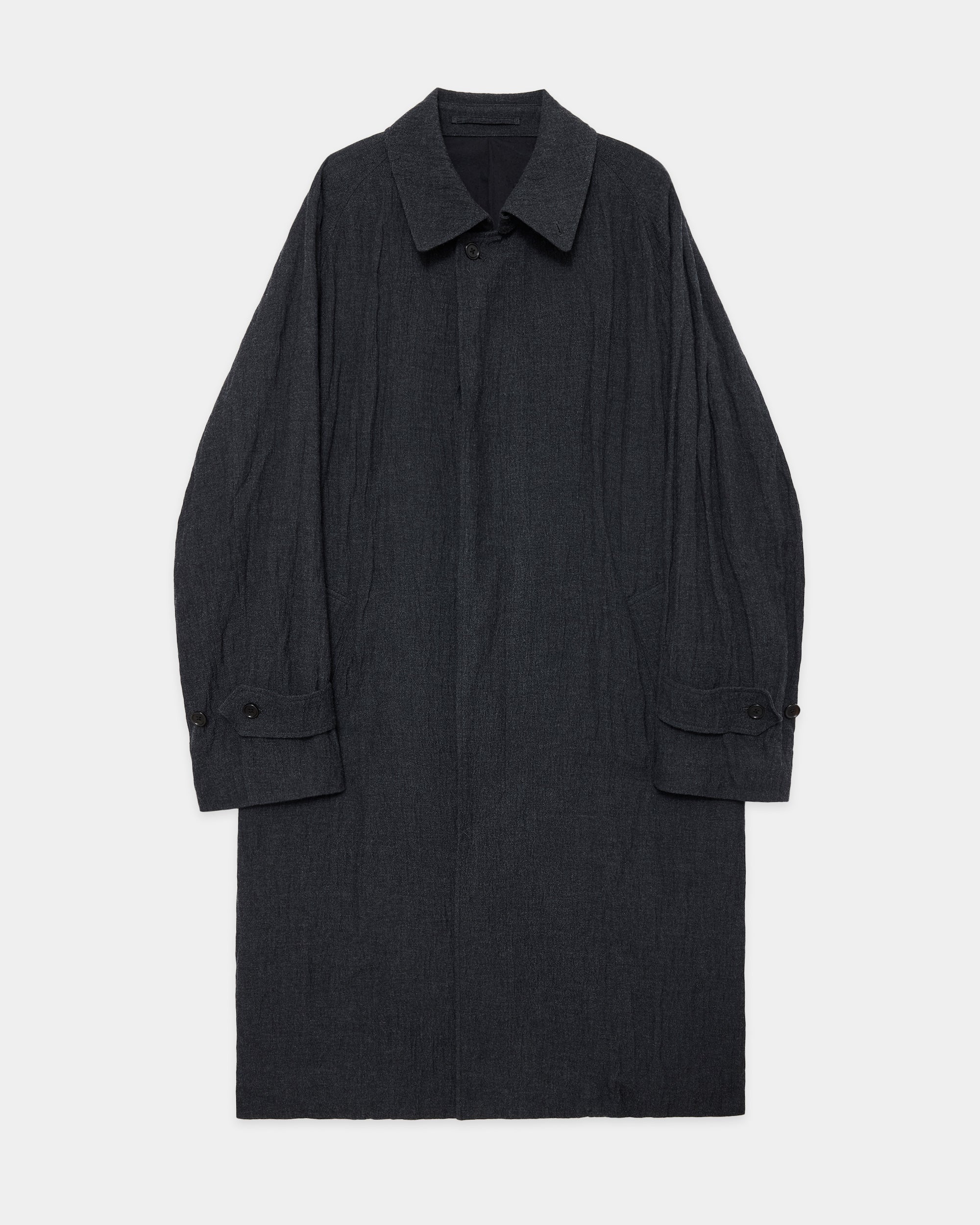 Organic Wool X Stainless Oatmeal / Bark Coat, Sumikuro