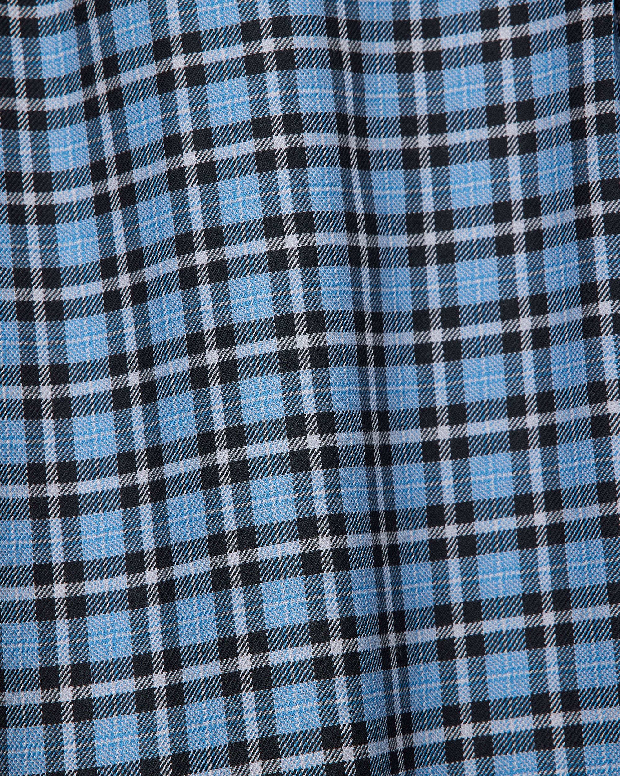 Organic Wool Viyella / Zip Shirt, Blue Check