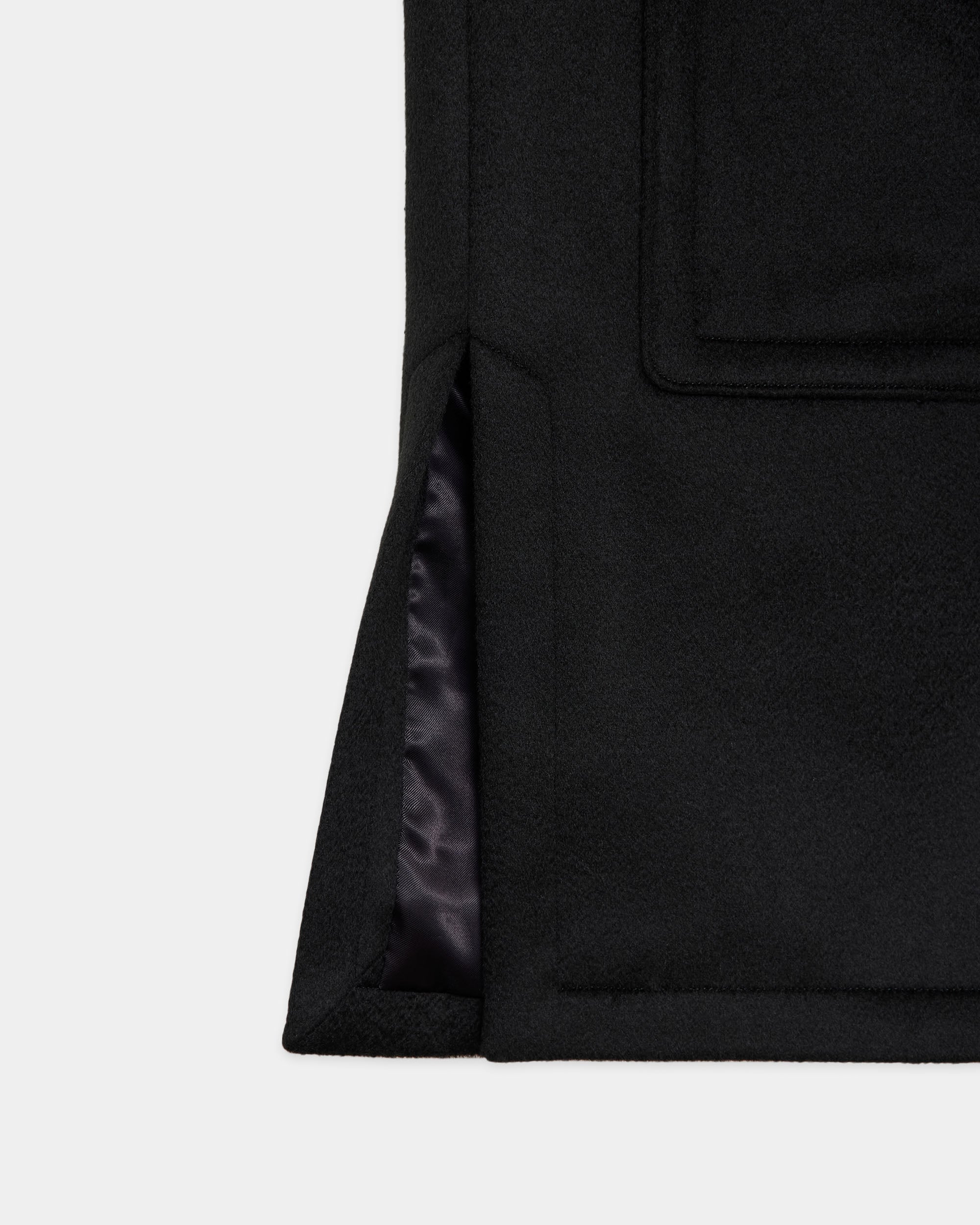 カシミヤリバー / ダッフルコート, Black