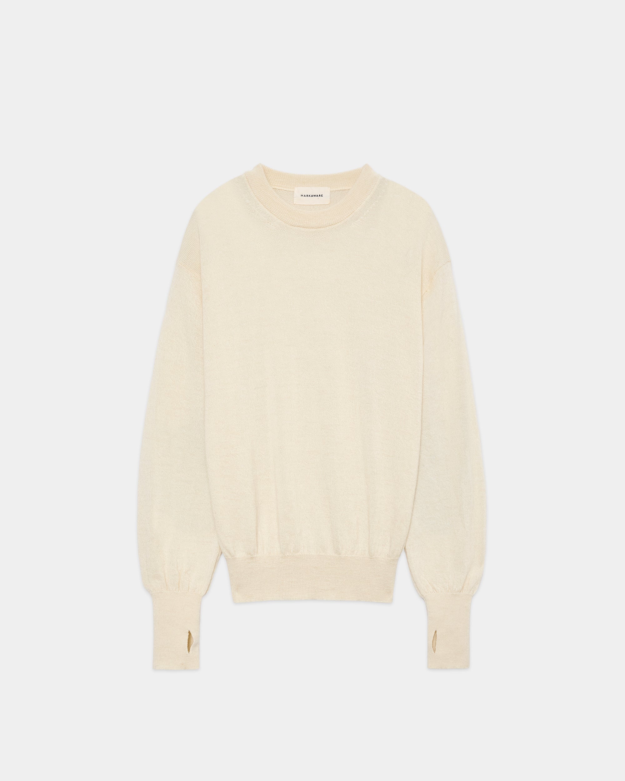 アルパカ16 / クルーネックジャンパー, Natural White