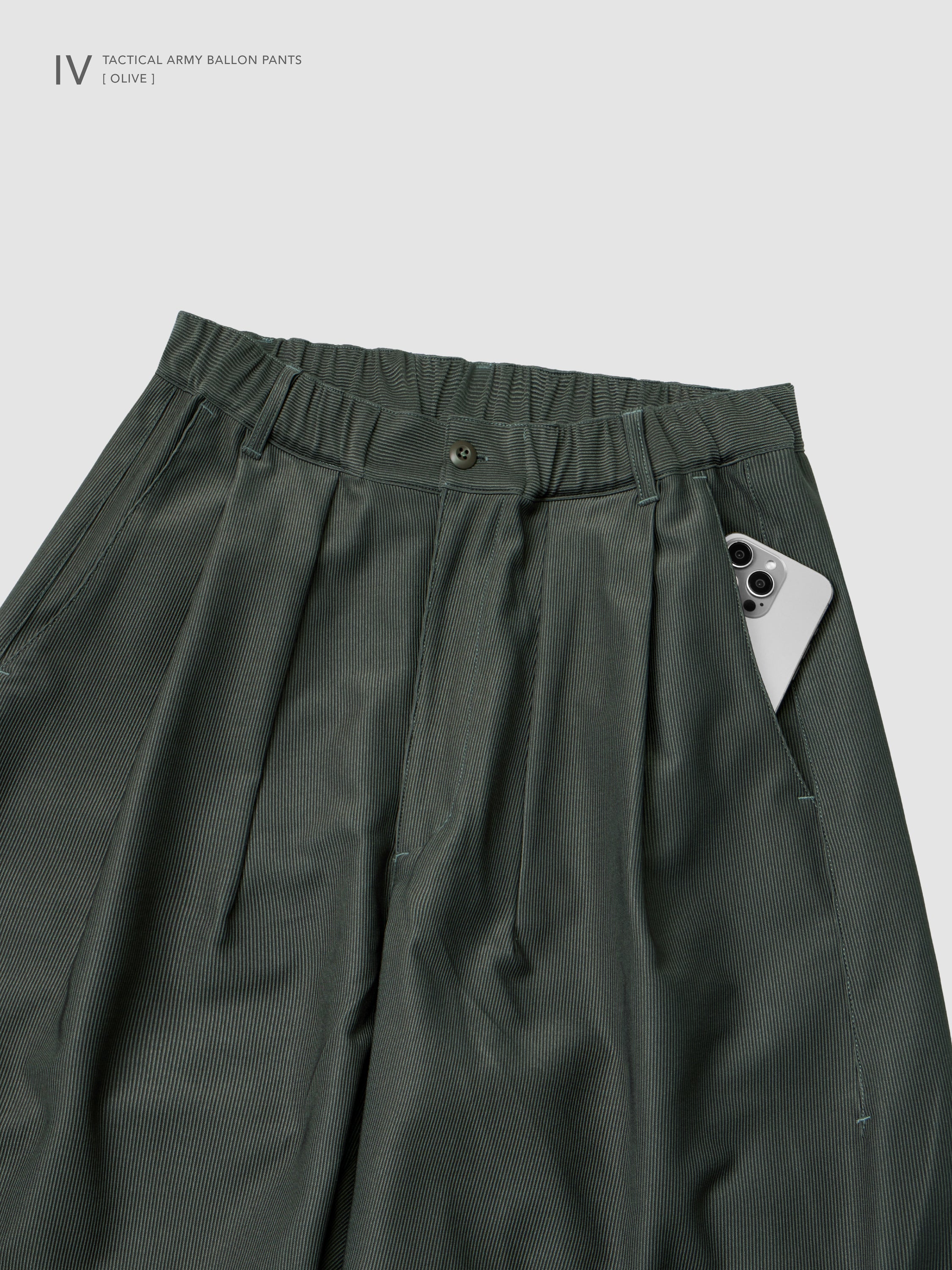【GOOPiMADE x marka】  IV / Tactical Army Balloon Pants, Olive