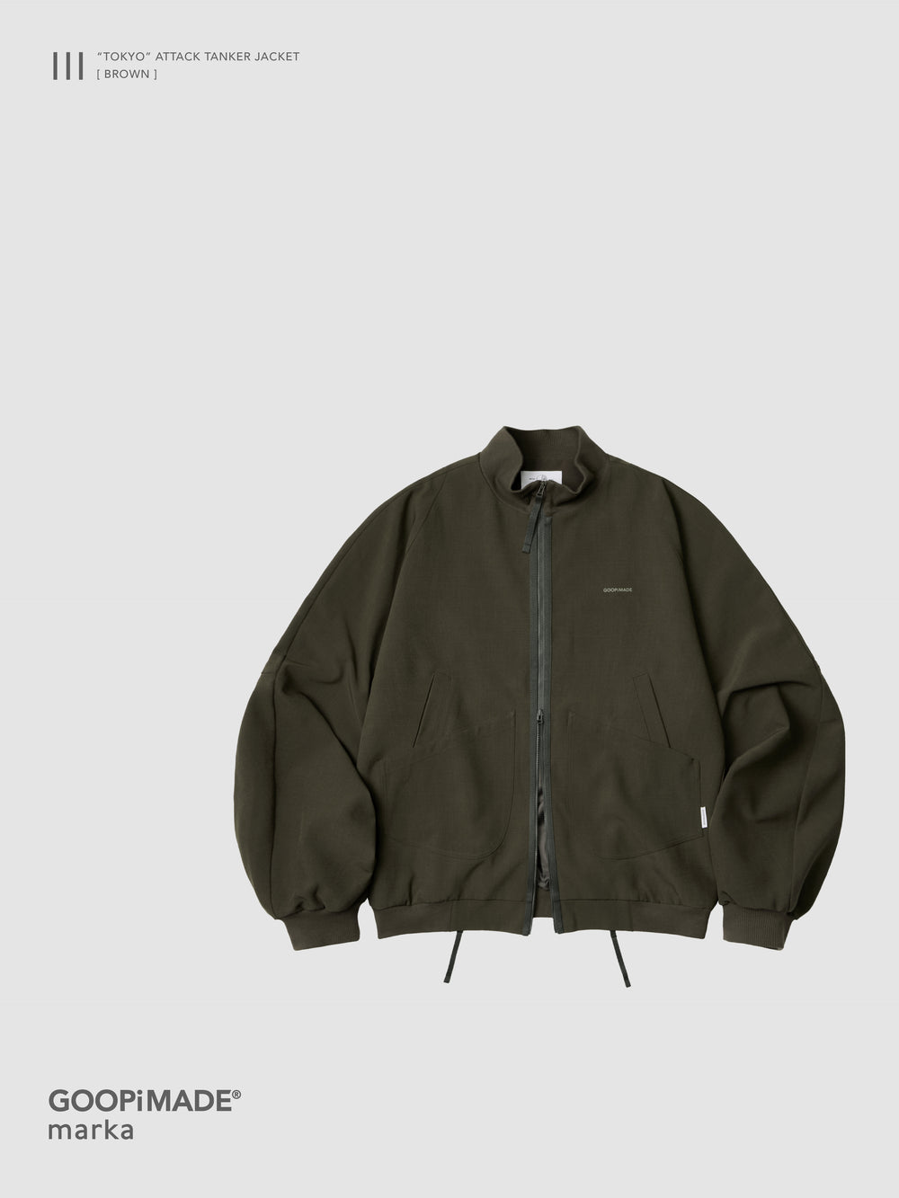 【GOOPiMADE x marka】 III / “TOKYO” Attack Tanker Jacket, Brown