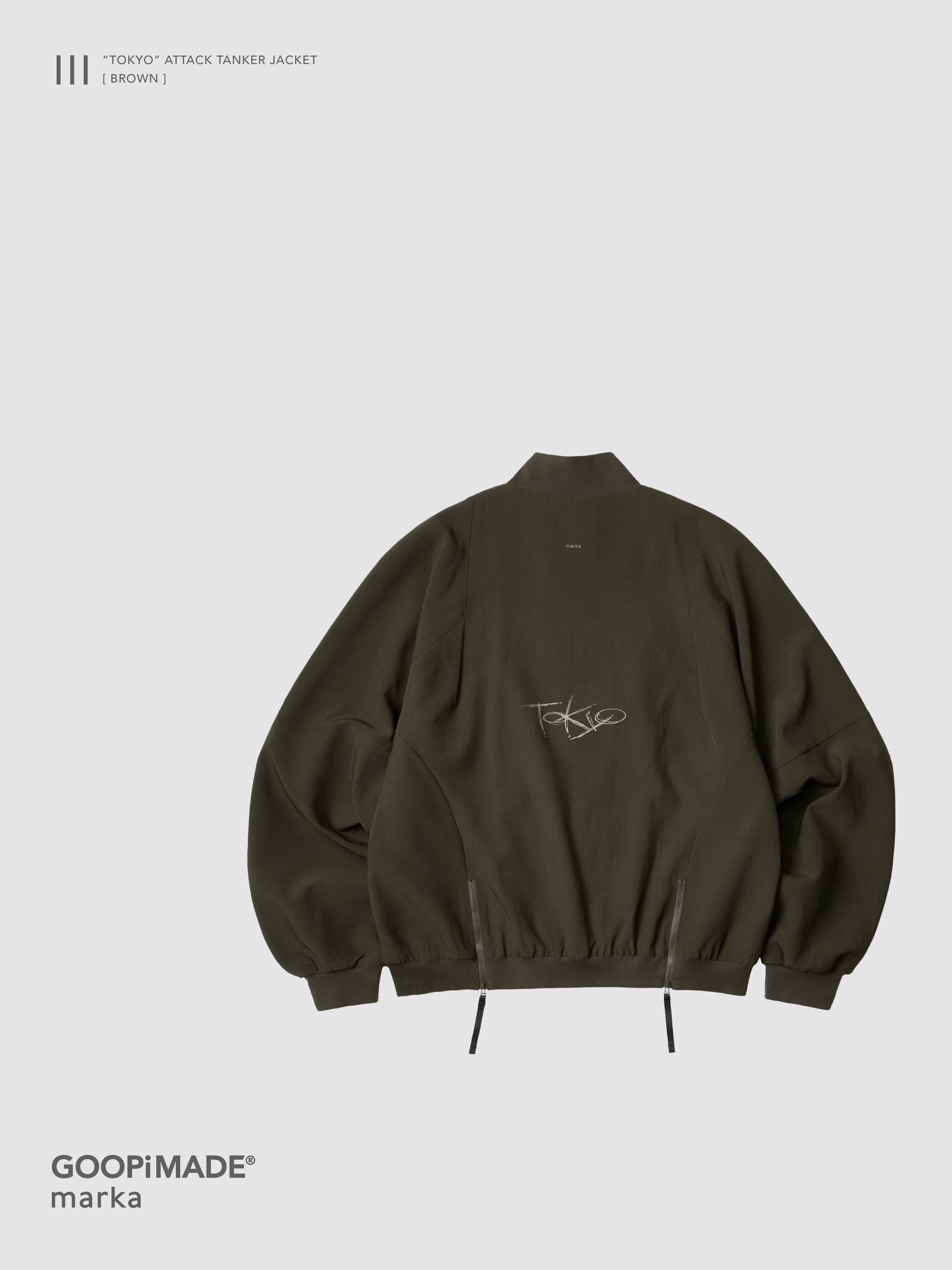 【GOOPiMADE x marka】 III / “TOKYO” Attack Tanker Jacket, Brown