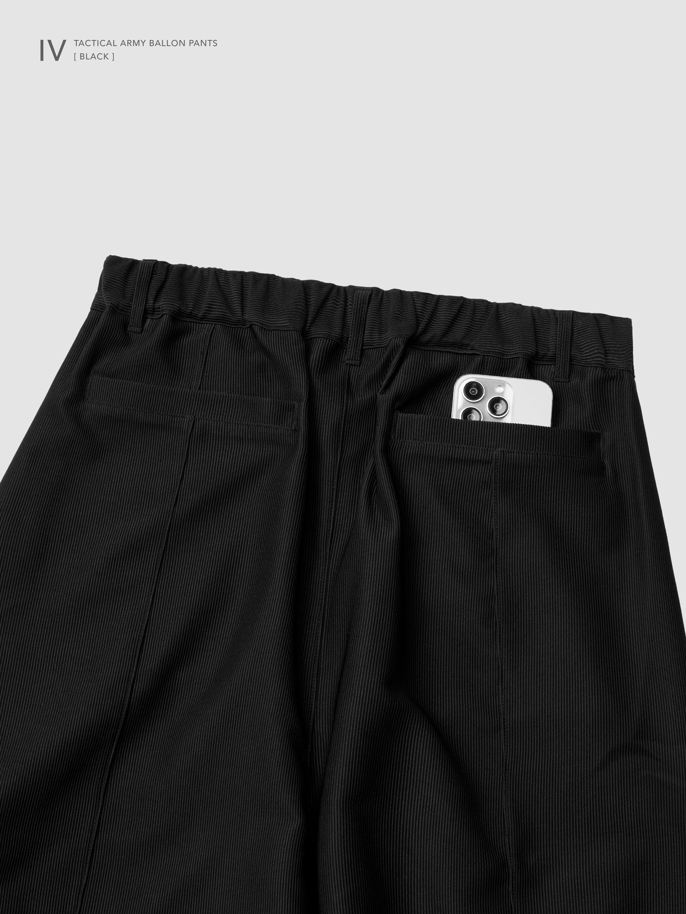 【GOOPiMADE x marka】 IV / Tactical Army Balloon Pants, Black